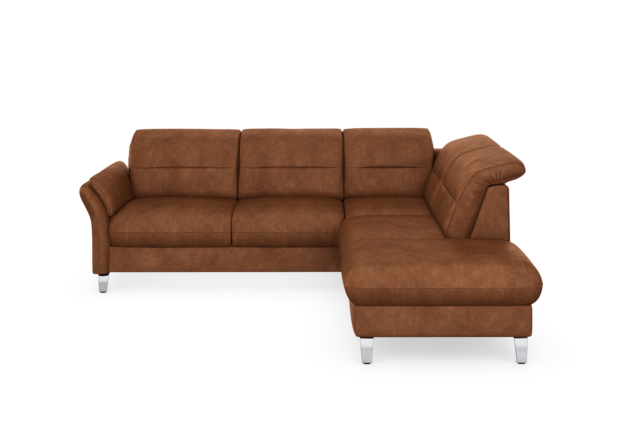 sit&more Ecksofa »Grenoble L-Form mit Federkern«, wahlweise mit Bettfunktion, Bettkasten, Arm- und Kopfteilverstellung