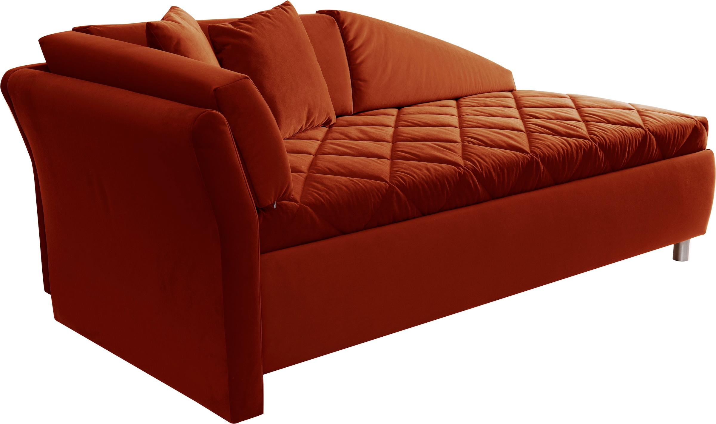 alina Schlafsofa »Lindsay«, Bettkasten, Zierkissen-Set aus: 2 Stk. 40x40cm, 1 Stk. 30x30cm