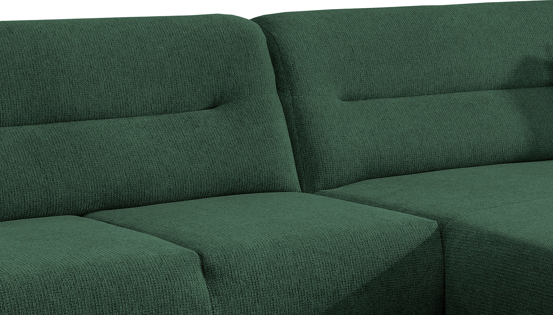 INOSIGN Ecksofa »Drago, elegant und zeitlos, komfortabel, Holzfuß, L-Form«, frei im Raum stellbar, inkl. 2 Zierkissen