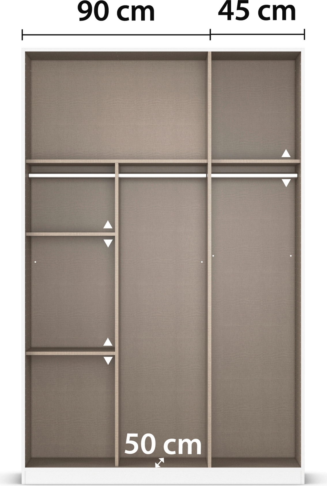rauch Drehtürenschrank »Reflect«, mit Spiegelfront, inkl. praktischer Inneneinteilung