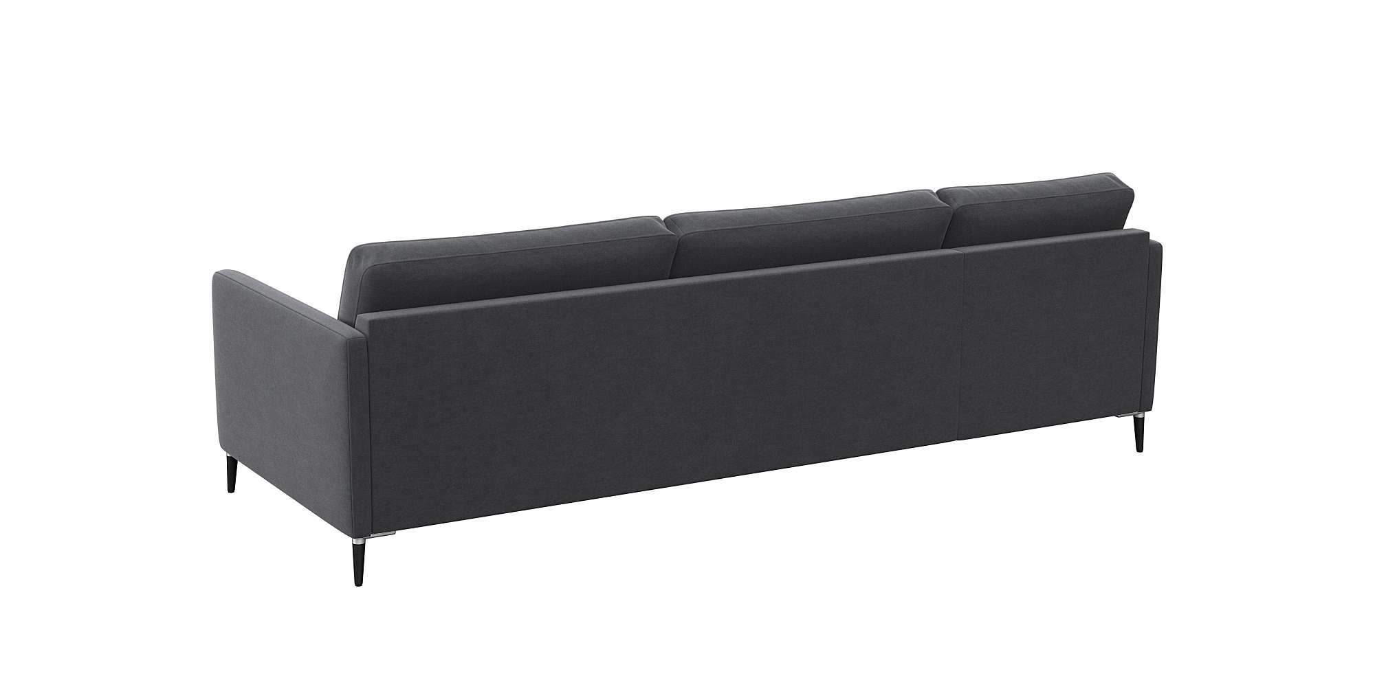 FLEXLUX Ecksofa »Fiore, L-Form«, schmale Armlehnen, Kaltschaum, Füße Alu+schwarz