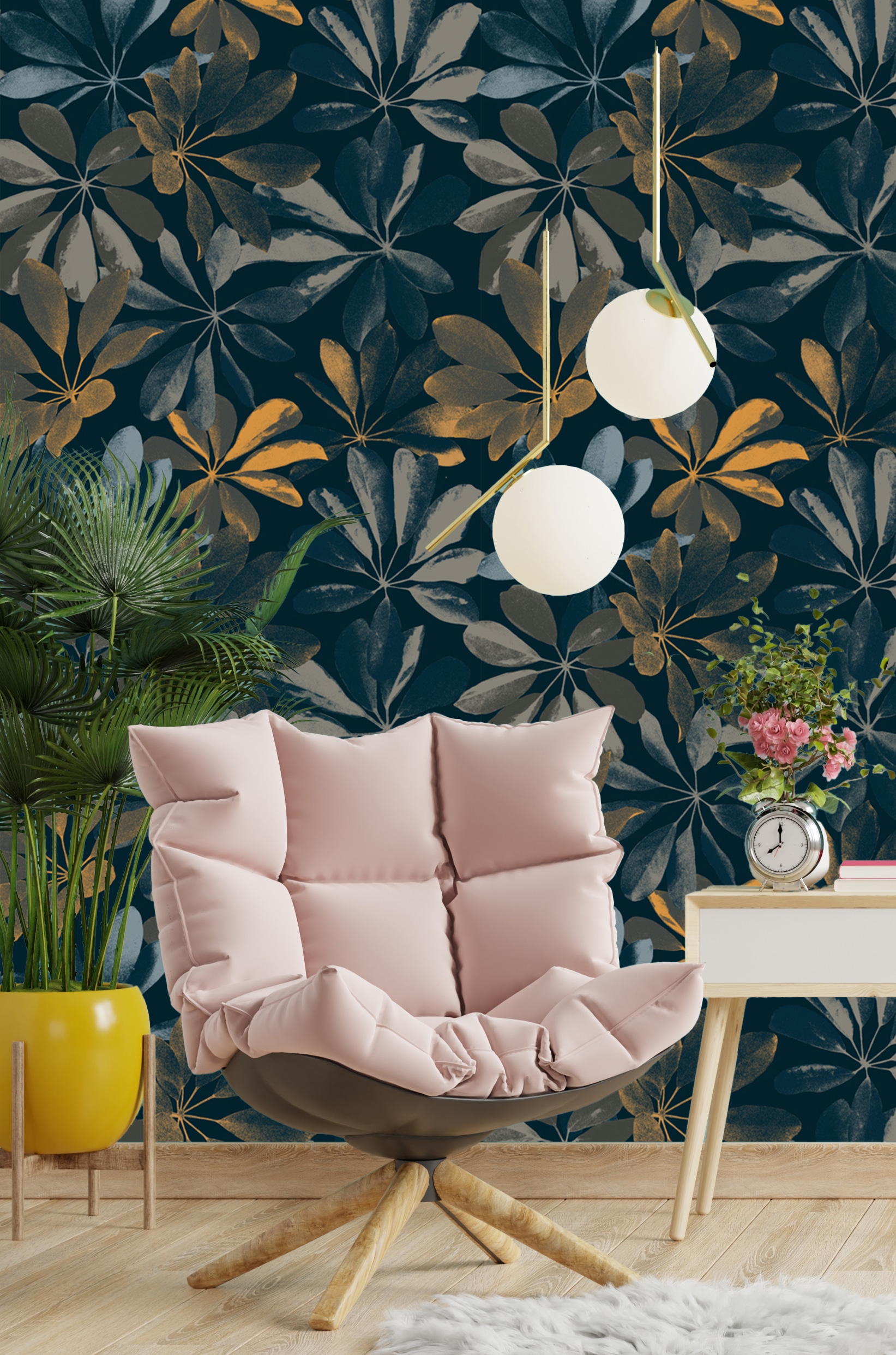 queence Vinyltapete »Selbstklebende Tapete 90x250cm mit herbstlichem Motiv«, natürlich, 90x250cm, selbstklebend, kinderleichte Anbringung, Sticker