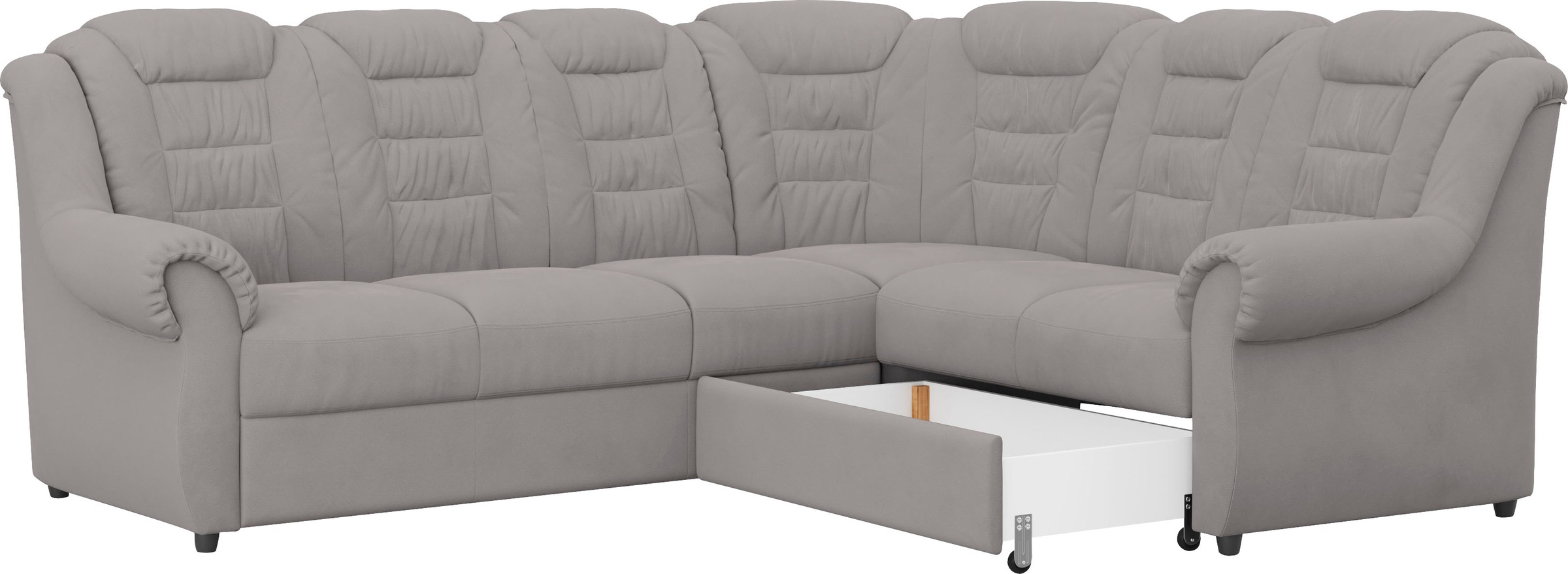 Home affaire Ecksofa »Boston L-Form«, mit hoher Rückenlehne, wahlweise mit Bettfunktion & Stauraum