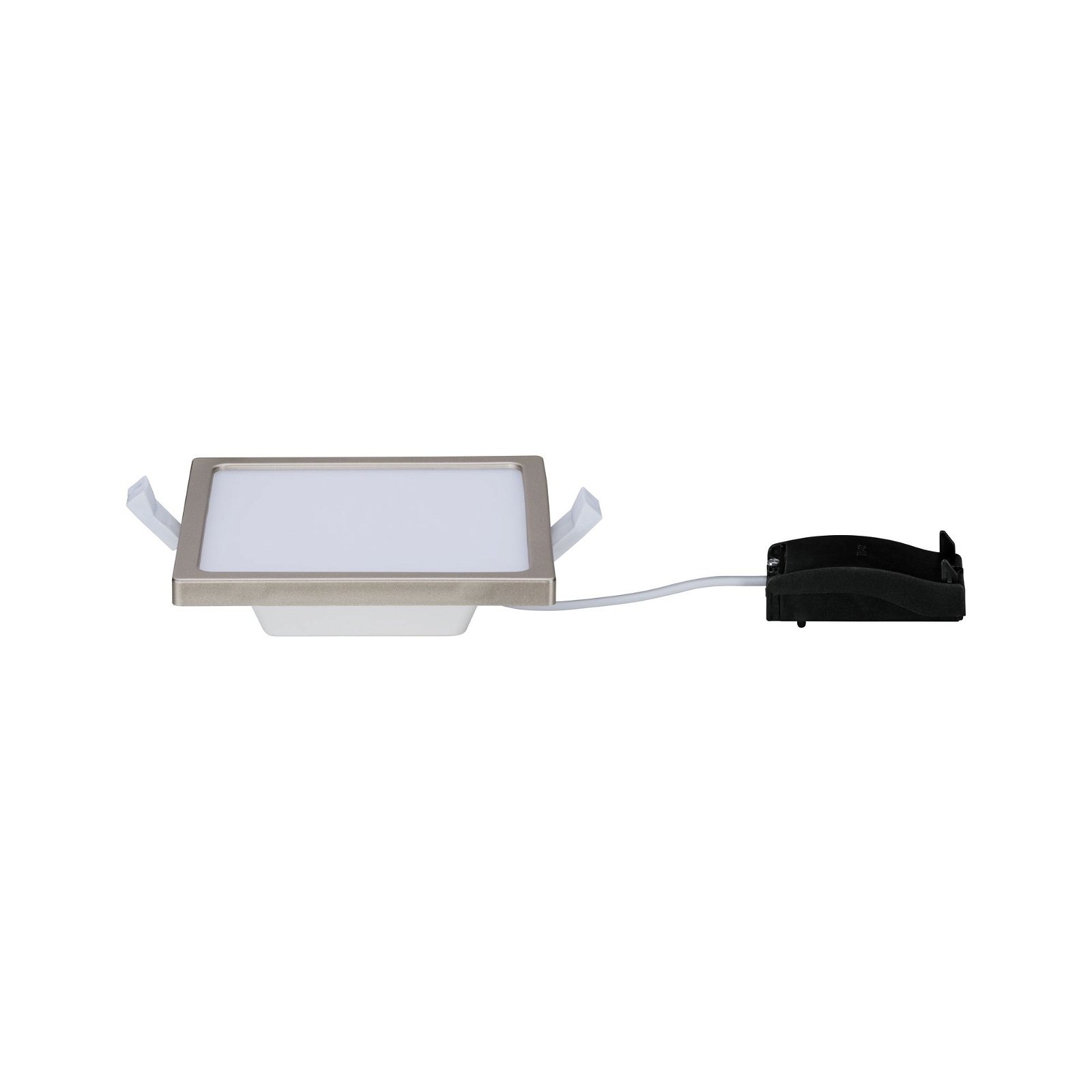 Paulmann LED Einbauleuchte »Areo IP44 eckig 120x120mm 6,5W 418lm 3000K Nickel matt dimmbar«, 1 flammig, Einbaupanel