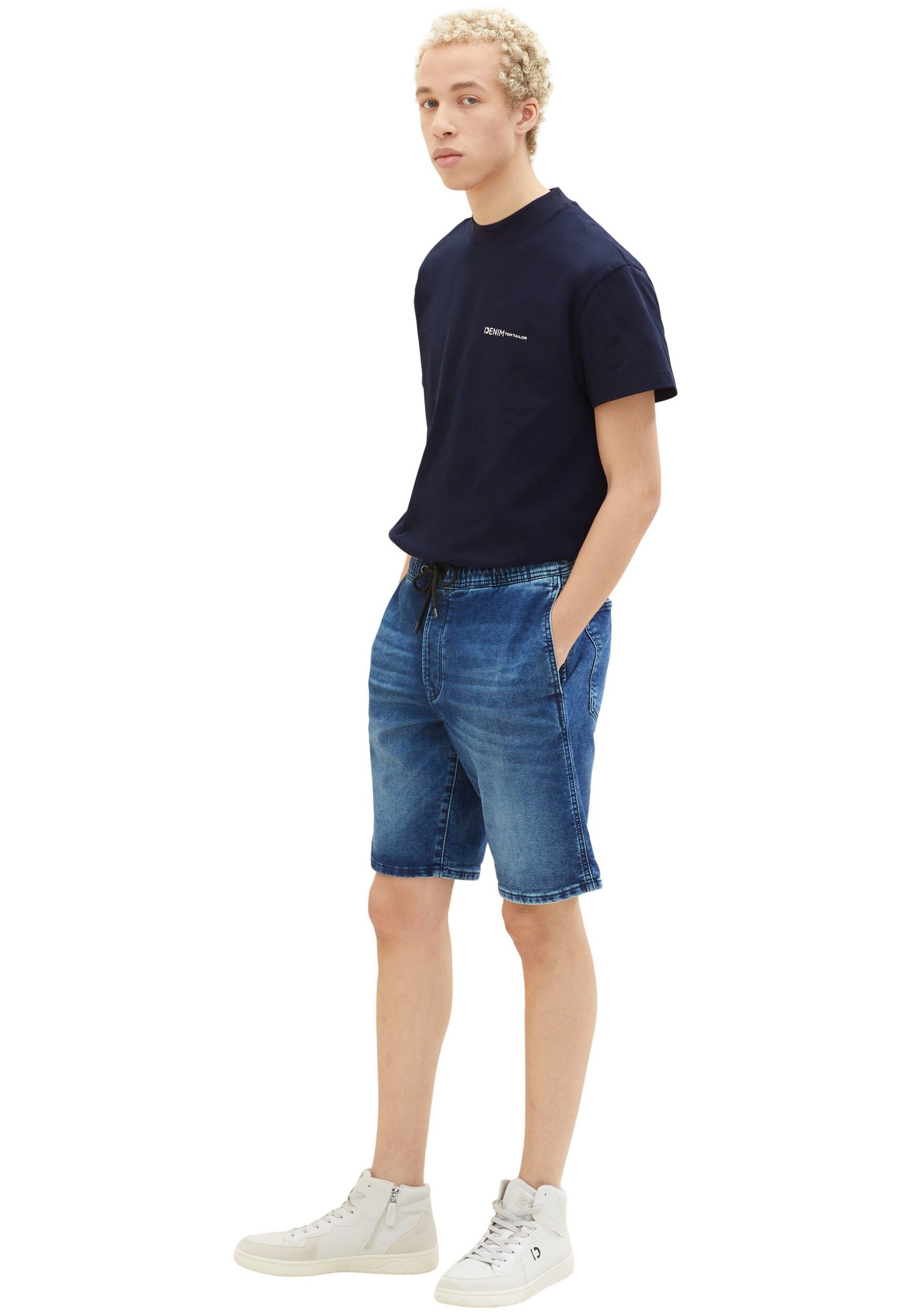 13. Bild von TOM TAILOR Denim Jeansshorts, mit elastischem Tunnelzugbund