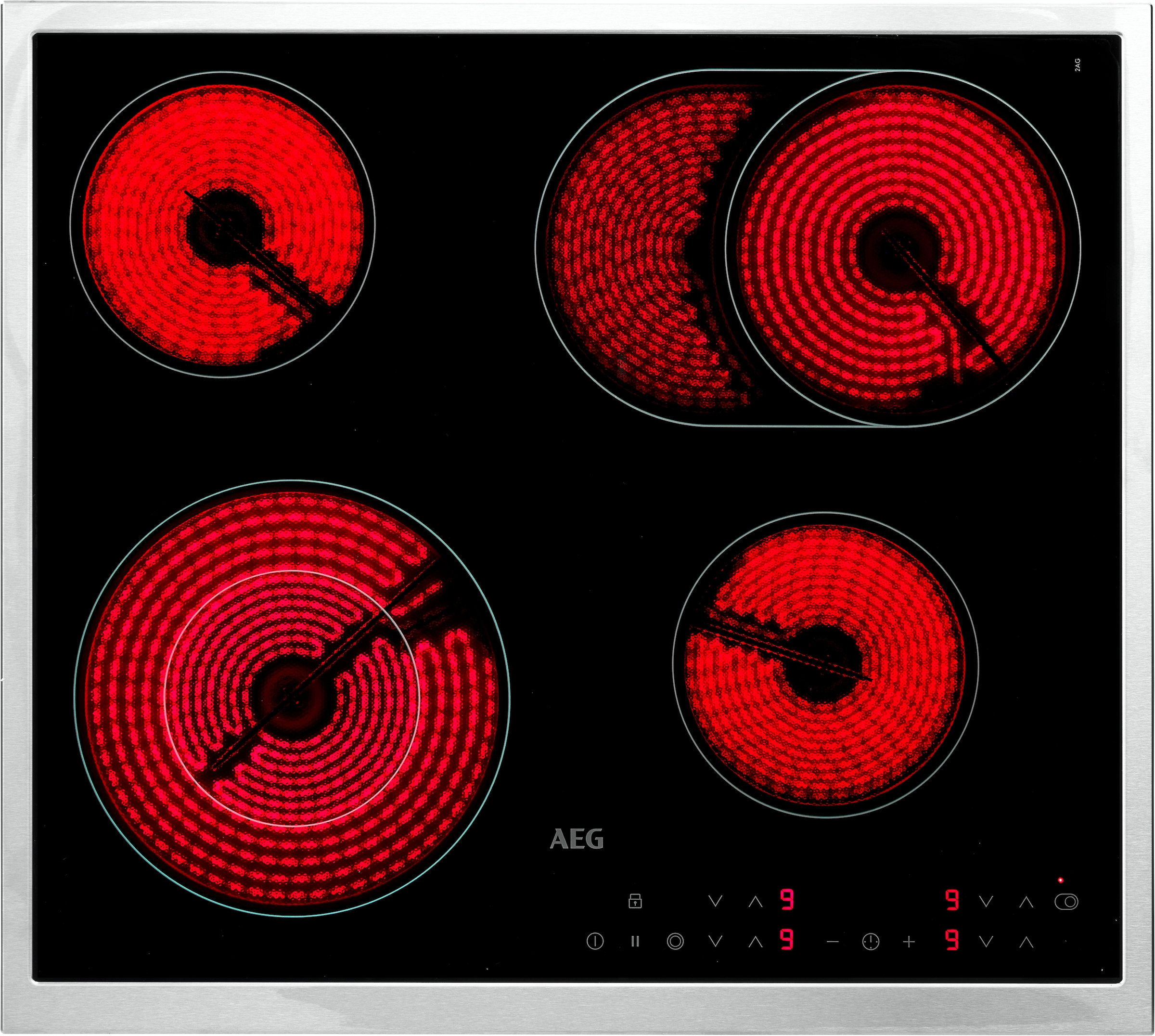 AEG Backofen-Set »OU5AB20ZSM« Aqua Clean Glaskeramikkochfeld, autarker Backofen, mit Timer-Funktion