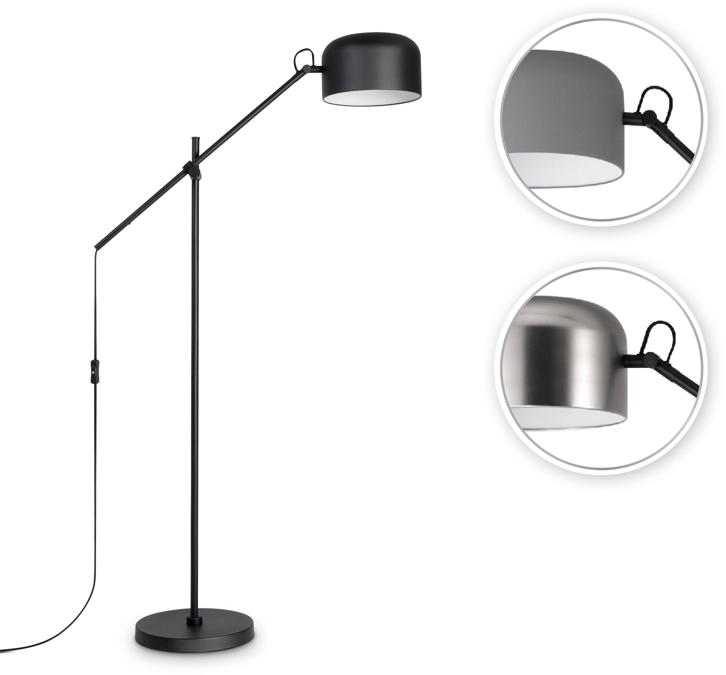 Paco Home Stehlampe »BOWL«, 1 flammig, Leuchtmittel E27 | ohne Leuchtmittel