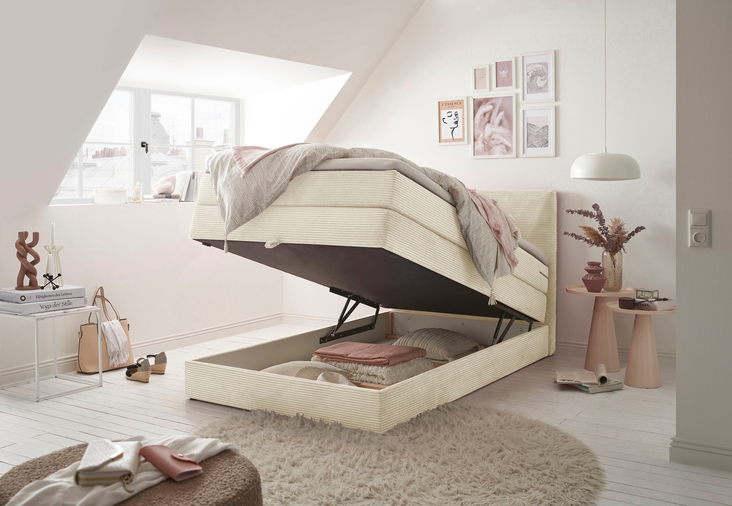 ED EXCITING DESIGN Boxspringbett »Luzern«, inkl. Bettkasten