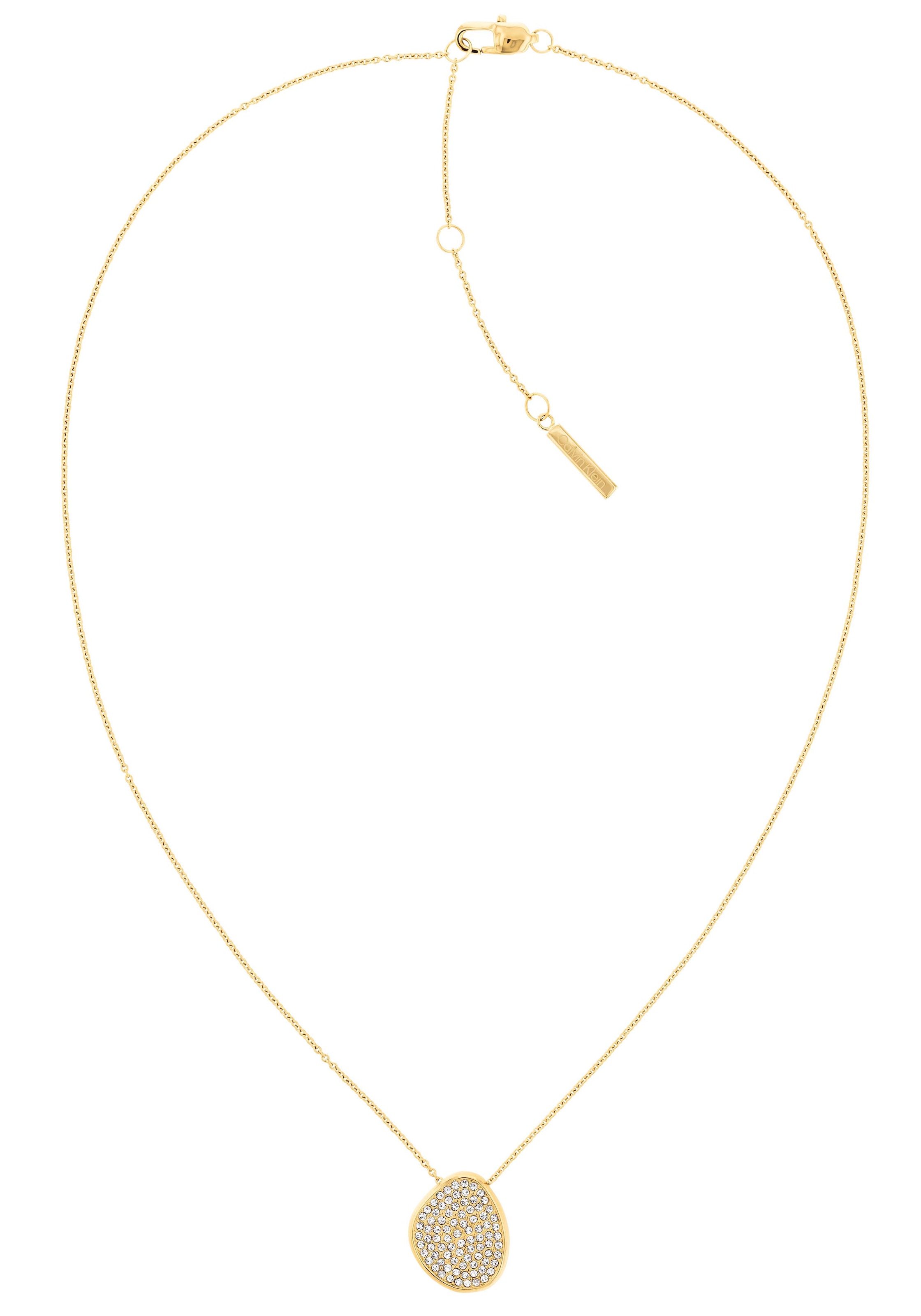 Calvin Klein Kette mit Anhänger »Schmuck Edelstahl Halsschmuck Halskette Ankerkette«, mit Glasstein