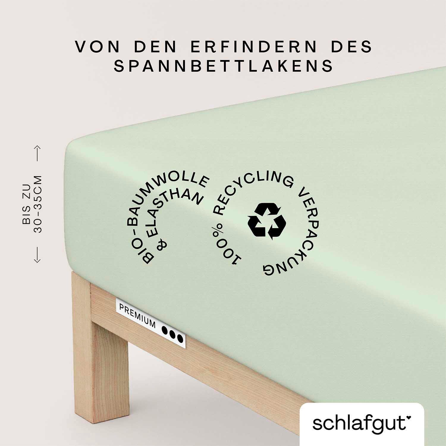 Schlafgut Spannbettlaken »Premium«, Zero Waste Verpackung, PREMIUM Qualität