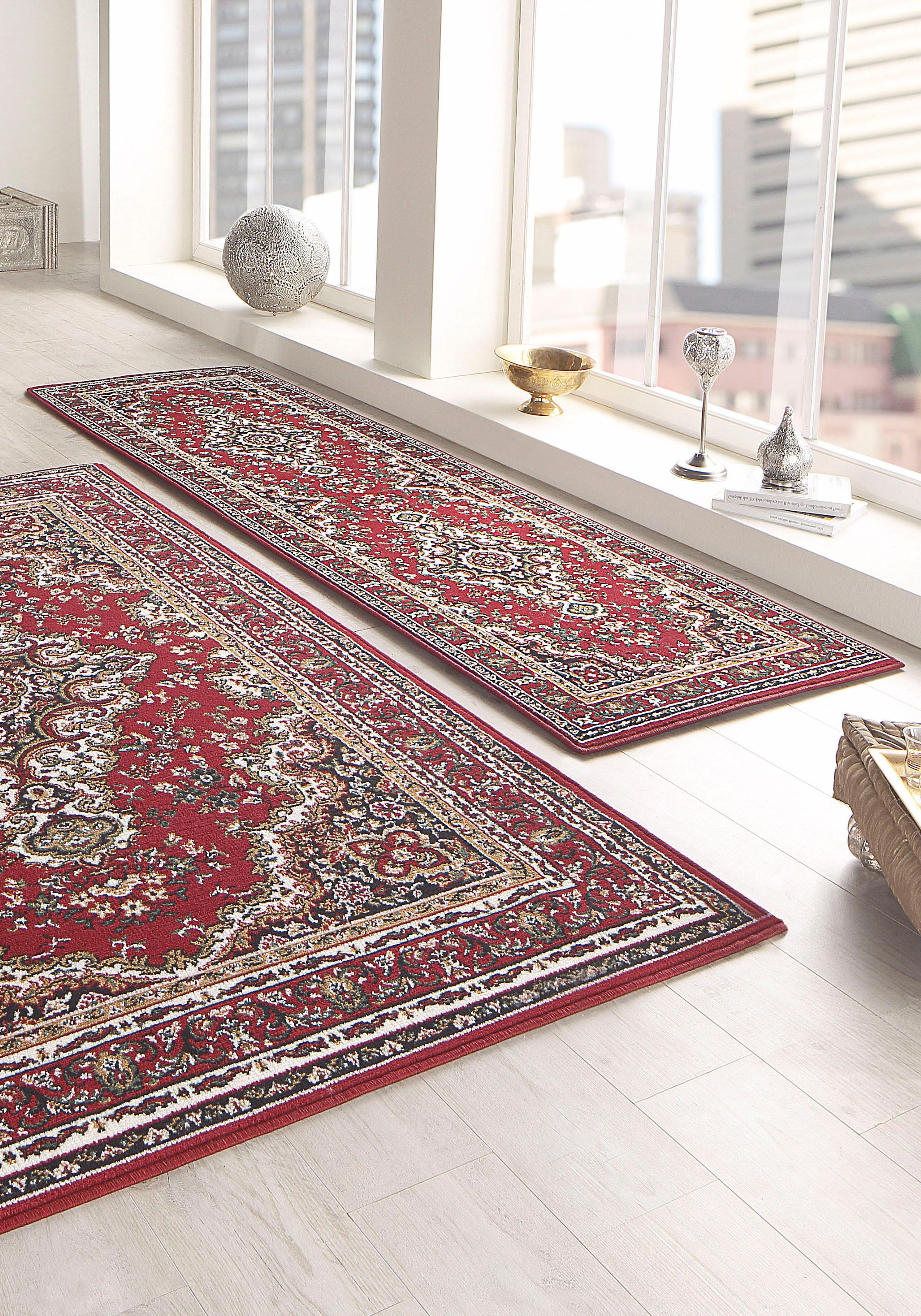 my home Läufer »Oriental, Made in Belgium«, rechteckig, 7 mm Höhe, Läufer, Brücke, Kurzflor, Orient-Optik, mit Bordüre, gewebt