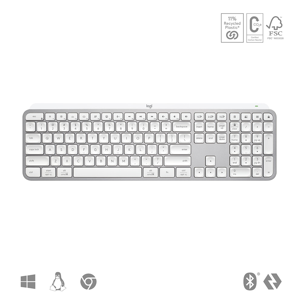 Logitech Gaming-Tastatur »MX Keys S - PALE GREY - UK«, Arbeiten. Spielen. Kommunizieren.
