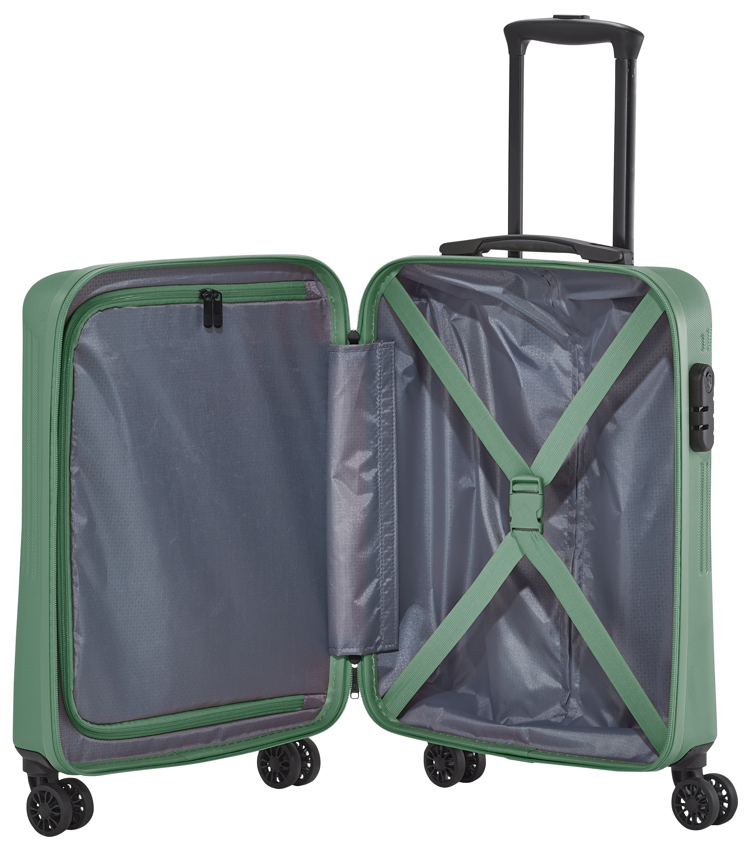 travelite Hartschalen-Trolley »BALI, in verschiedenen Größen und Farben«, 4 Rollen, Hartschallenkoffer Reisegepäck Reisekoffer TSA Schloss