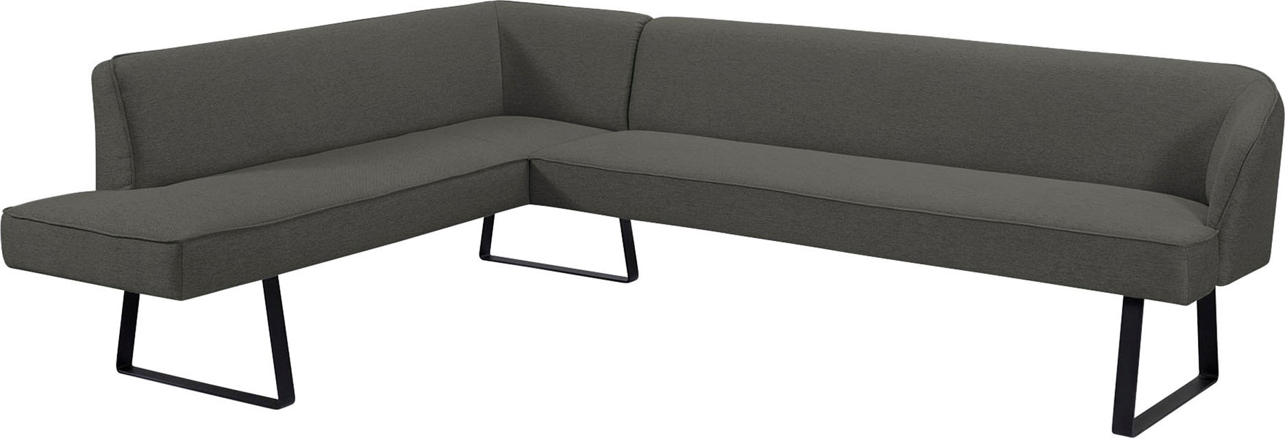 exxpo - sofa fashion Eckbank "Americano" mit Keder und Metallfüßen, Bezug i günstig online kaufen