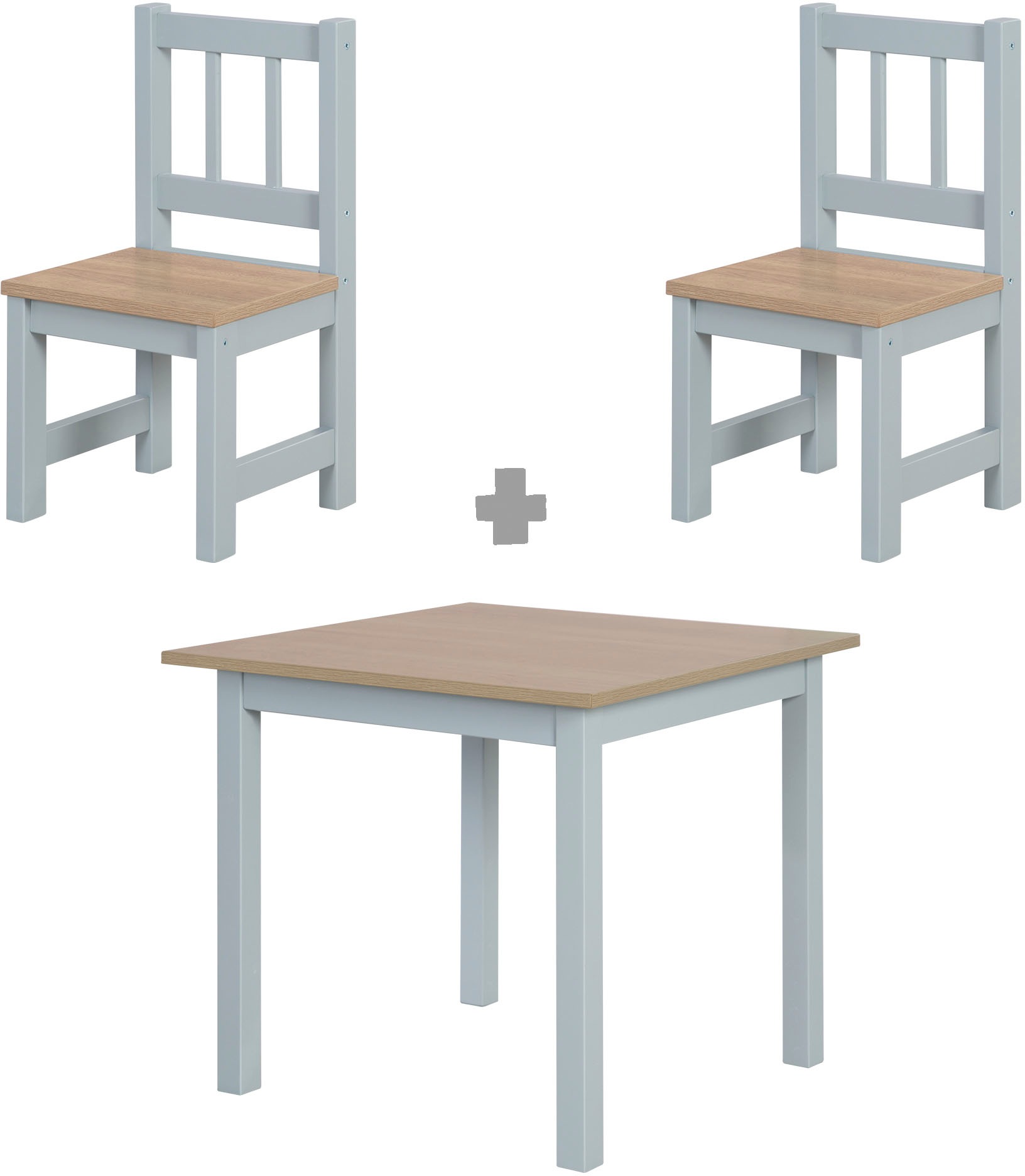 roba® Kindersitzgruppe »Woody, Holzdekor/taupe«, (3 tlg.) günstig online kaufen