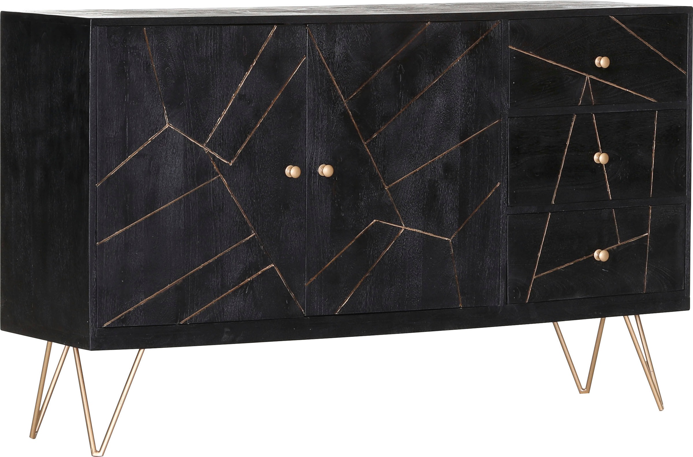 Gutmann Factory Sideboard, Kommode mit modernen Haarnadel Beinen, Breite 145 cm