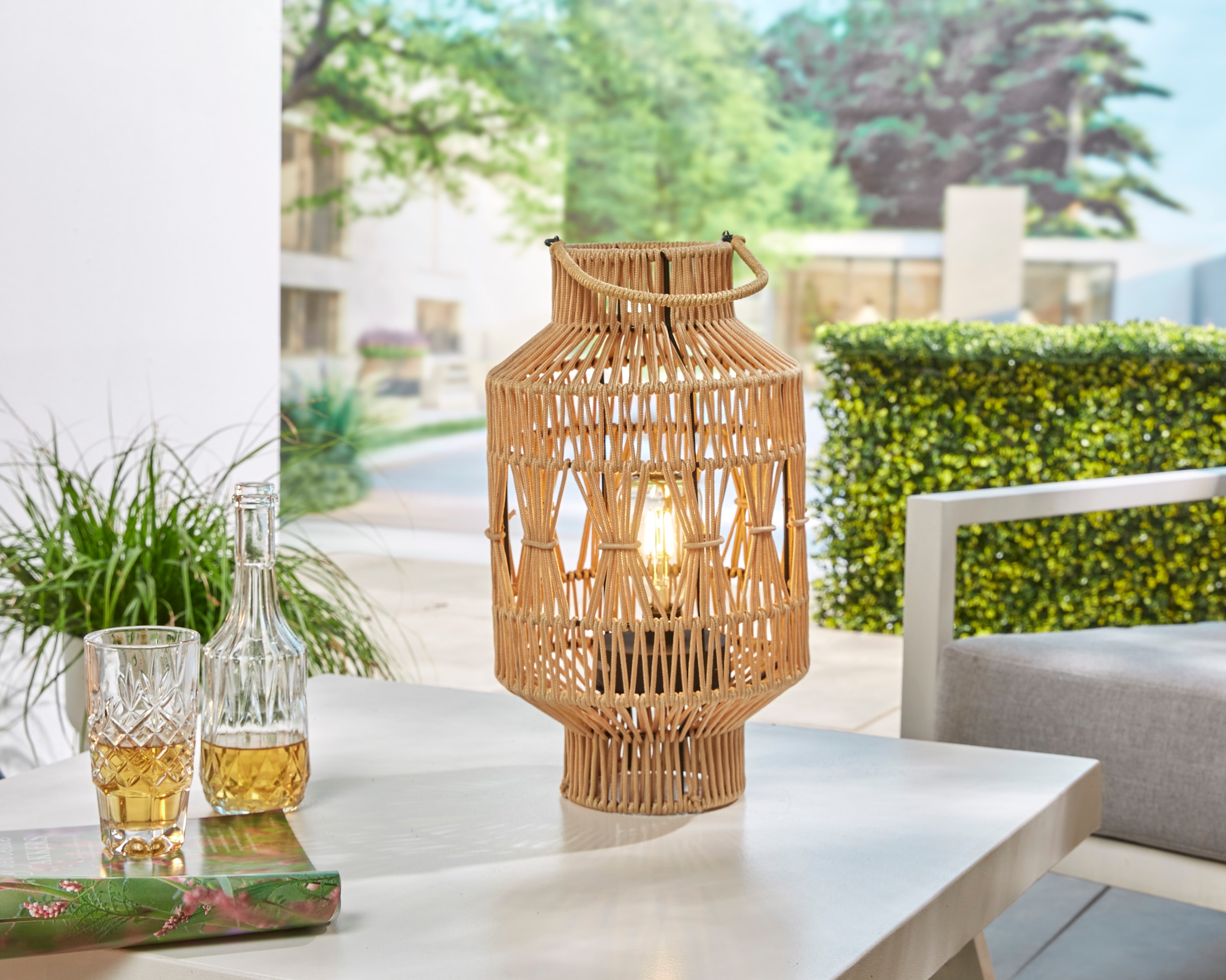 LUXFORM Gartenleuchte »Luxform USB Alhambra Small«, Leuchtmittel LED-Modul | LED fest integriert, LED-Gartenleuchte, Akkubetrieben, aufladbar über USB