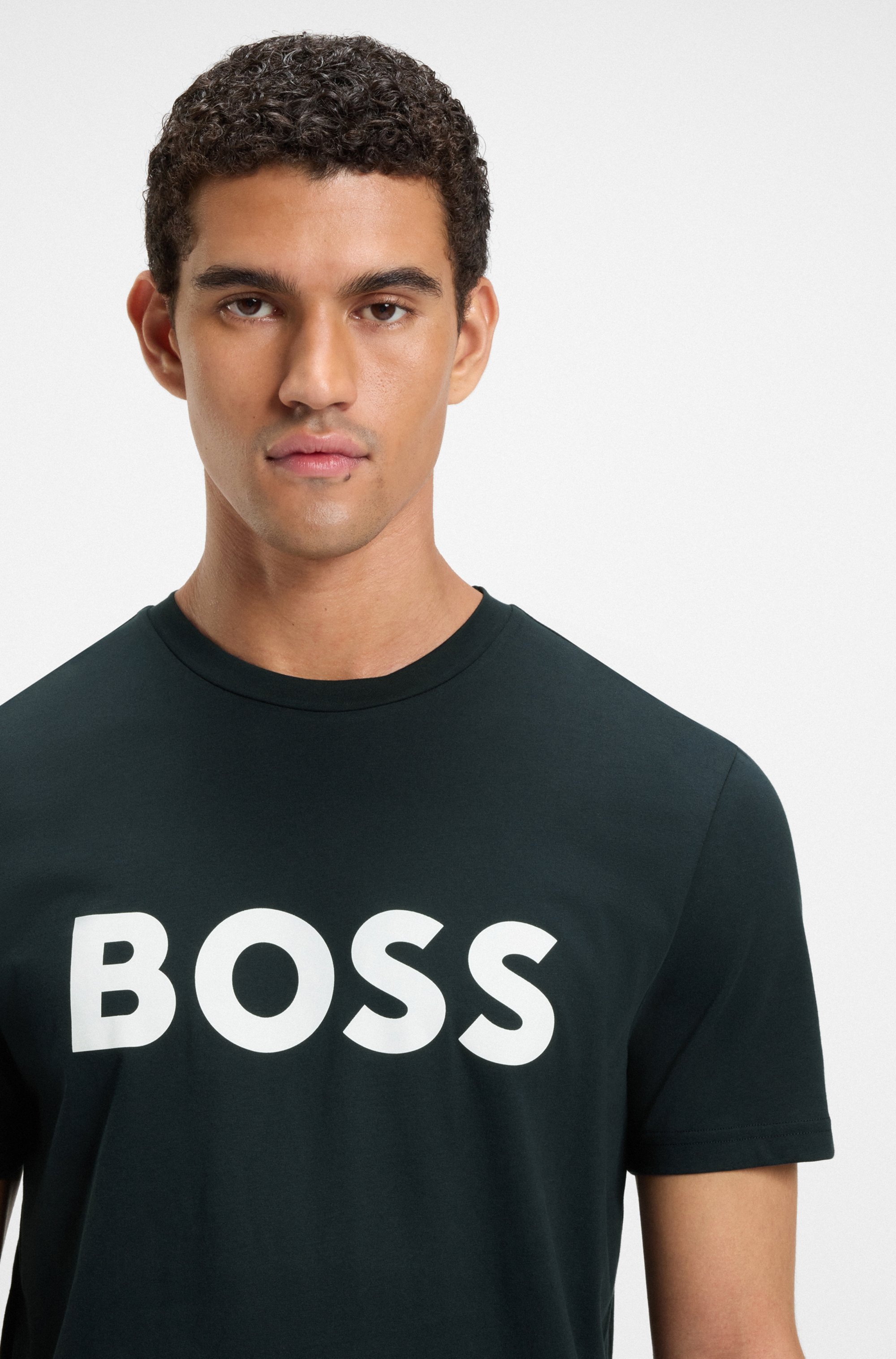 BOSS ORANGE T-Shirt »Thinking« 1 Stk. Rundhalsausschnitt, Regular Fit, großer Logodruck