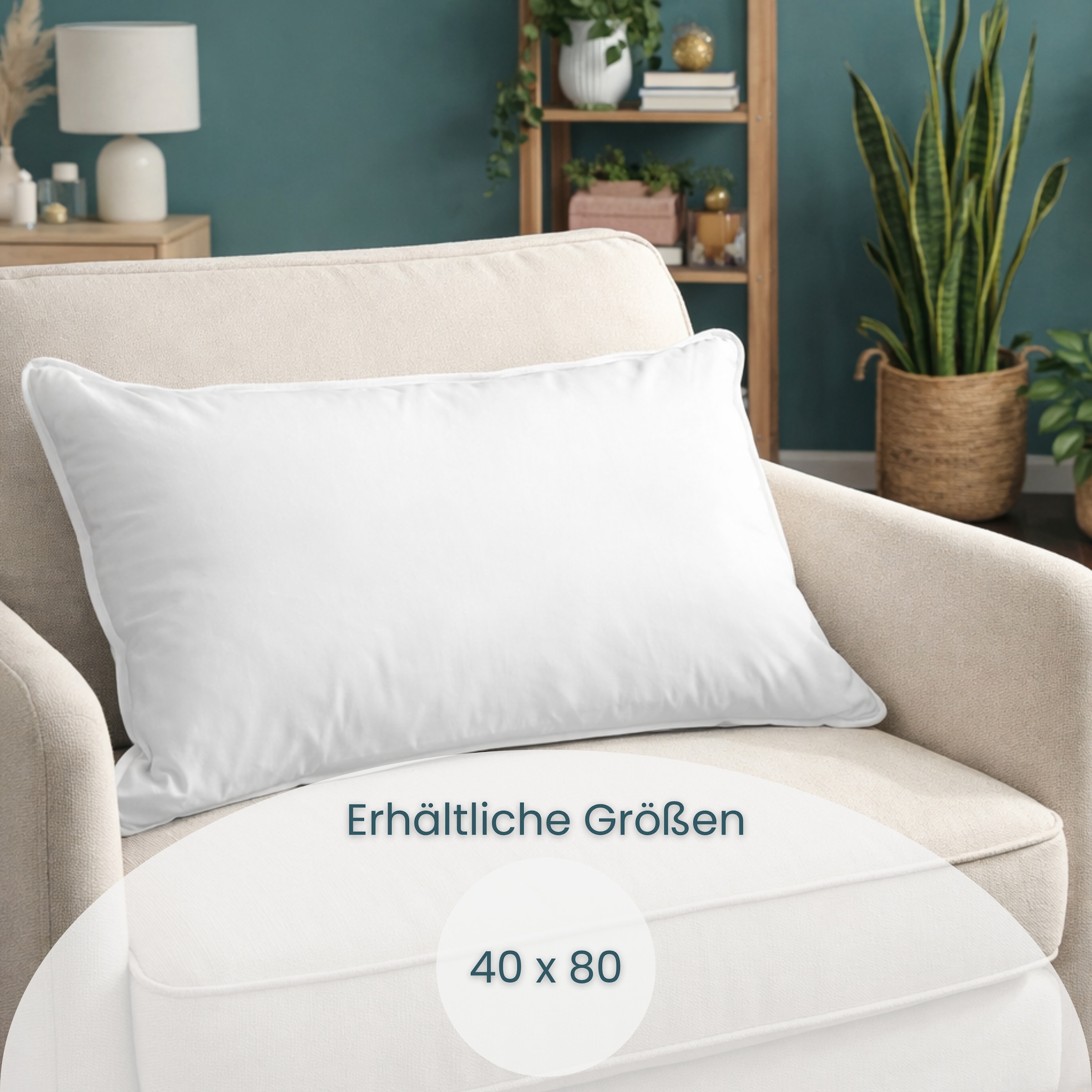 OTTO home Wasserkissen »Aavon, Nackenstützkissen 40 x 80 cm« individuell anpassbare Füllmenge bis 4,5 L, Bezug waschbar