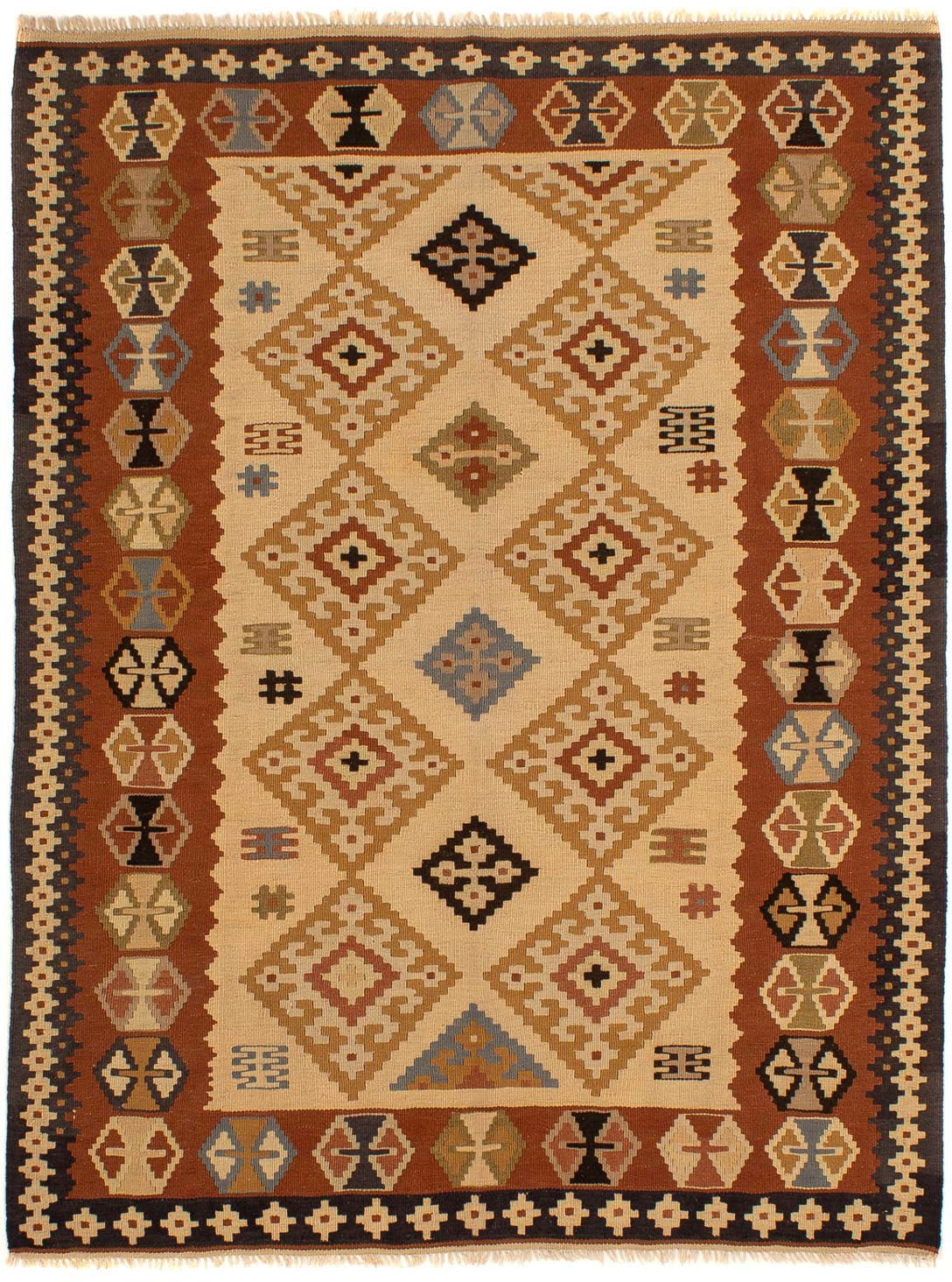 morgenland Wollteppich »Kelim - Oriental - 208 x 160 cm - braun«, rechtecki günstig online kaufen