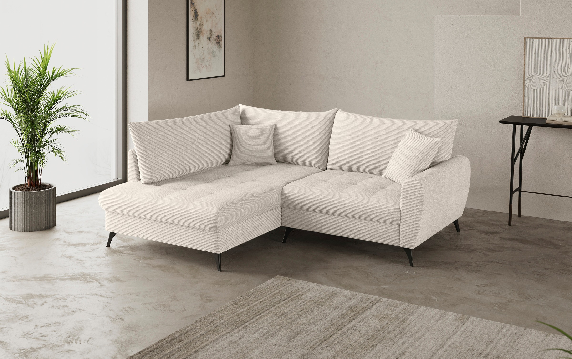 Mr. Couch Ecksofa »Blackburn II L-Form«, Wahlweise mit Kaltschaumpolsterung bis 140 kg belastbar
