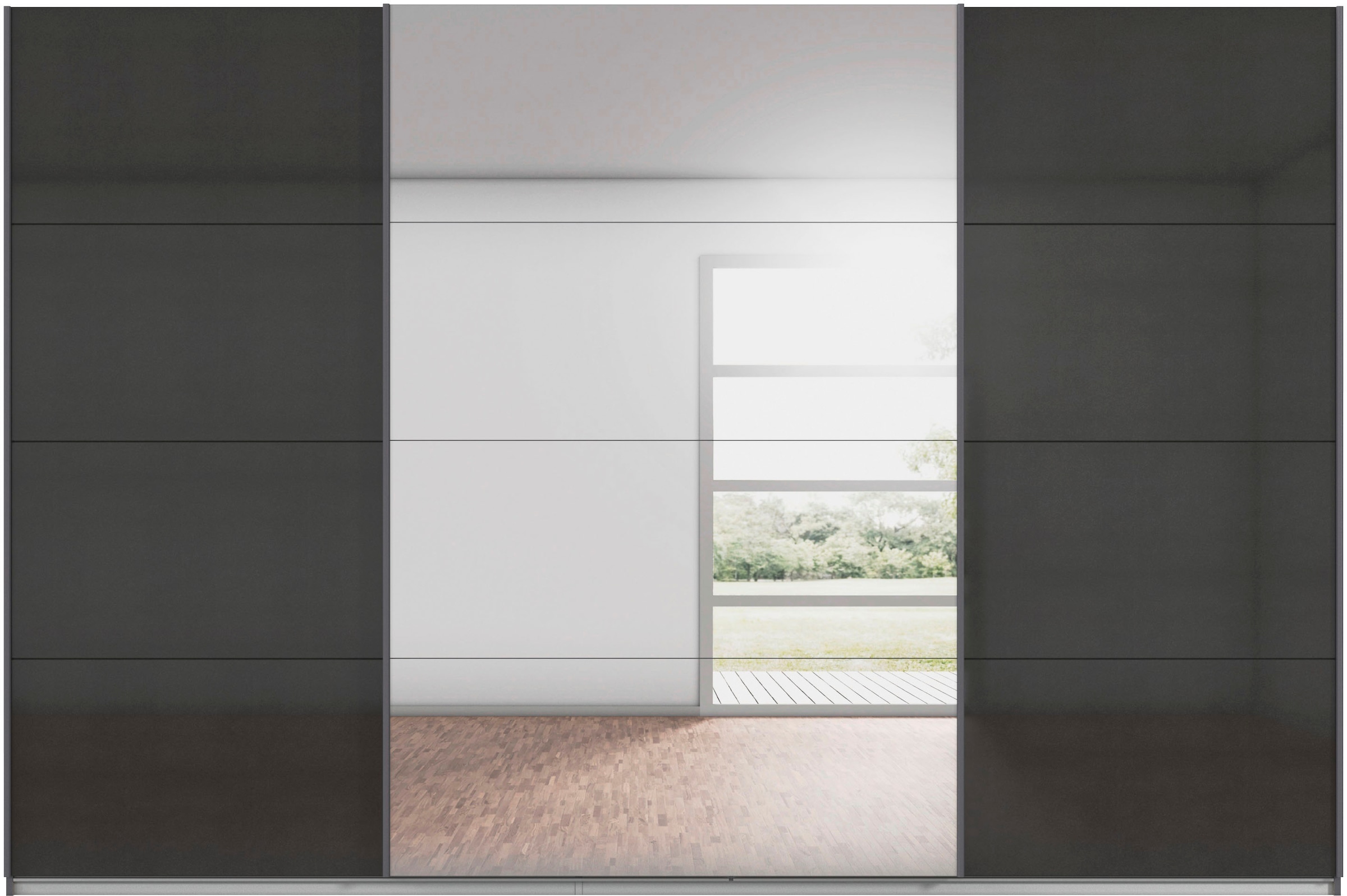 rauch Schwebetürenschrank »Kleiderschrank Schrank OTTO´S CHOICE Garderobe AGORDO«, (in zwei Griff-Farben), Top Innenausstattung, in 4 Breiten und 2 Höhen MADE IN GERMANY