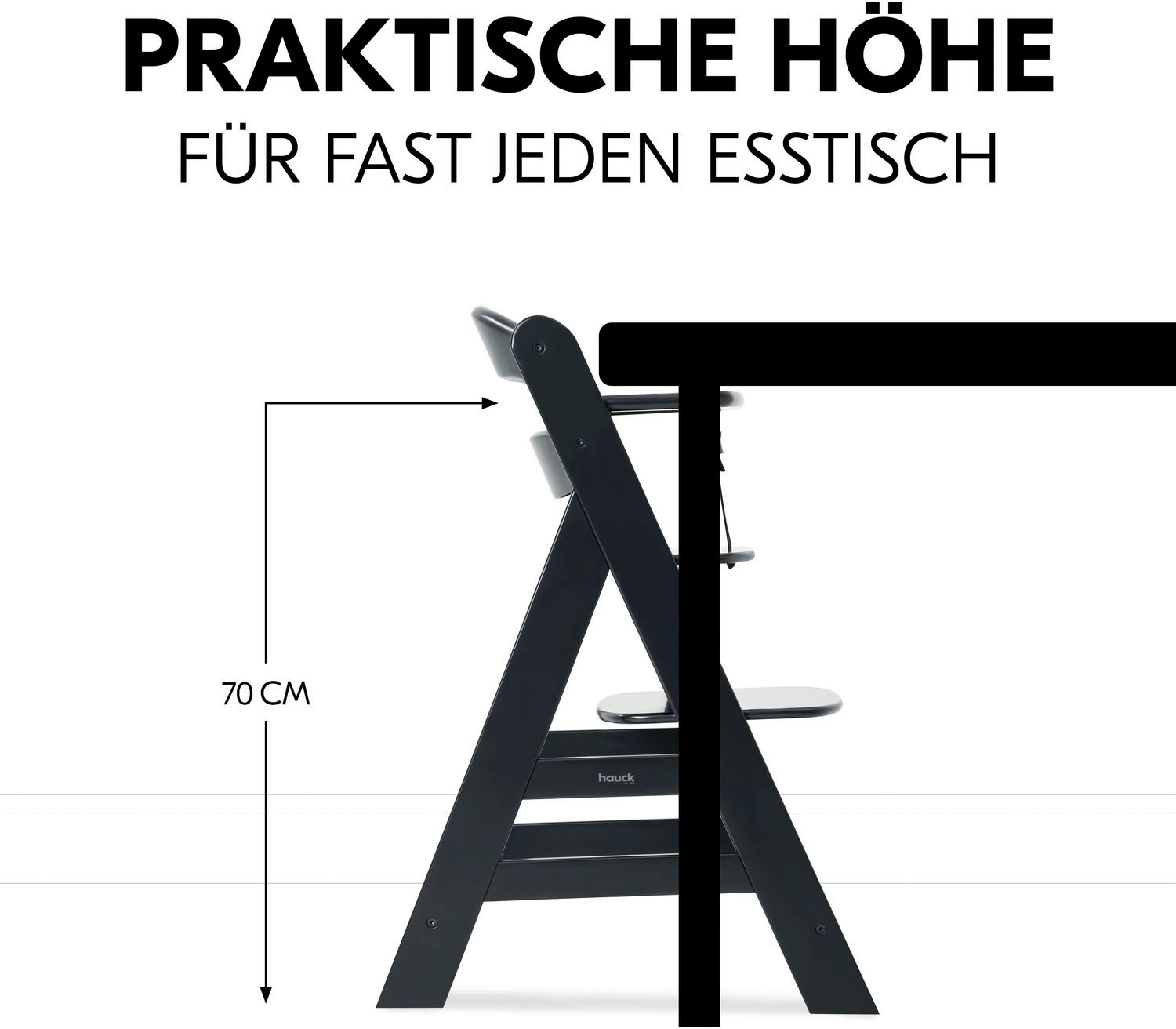 Hauck Hochstuhl »Alpha+, Black«, FSC® - schützt Wald - weltweit
