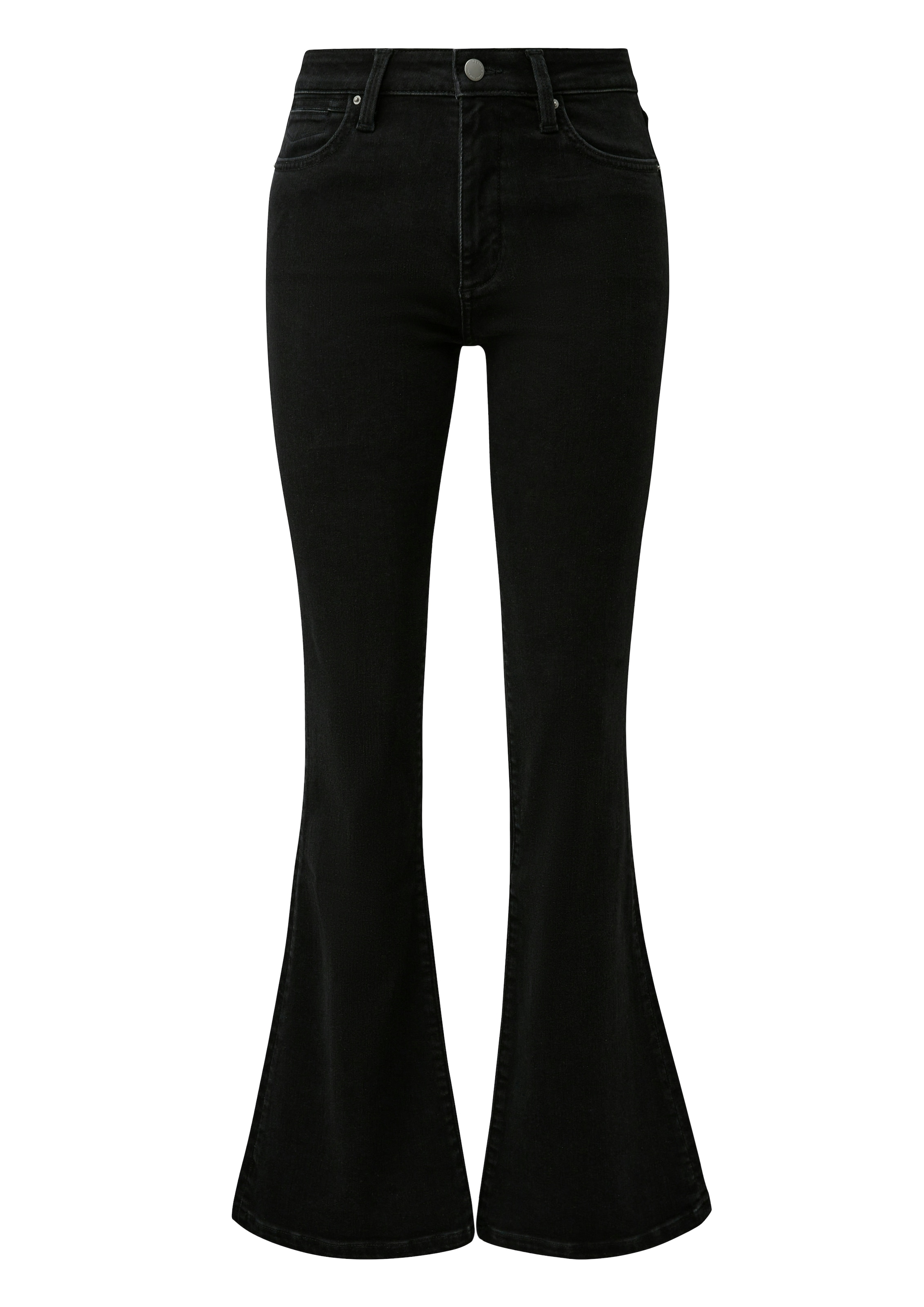 QS 5-Pocket-Jeans mit Schlag und Stretch