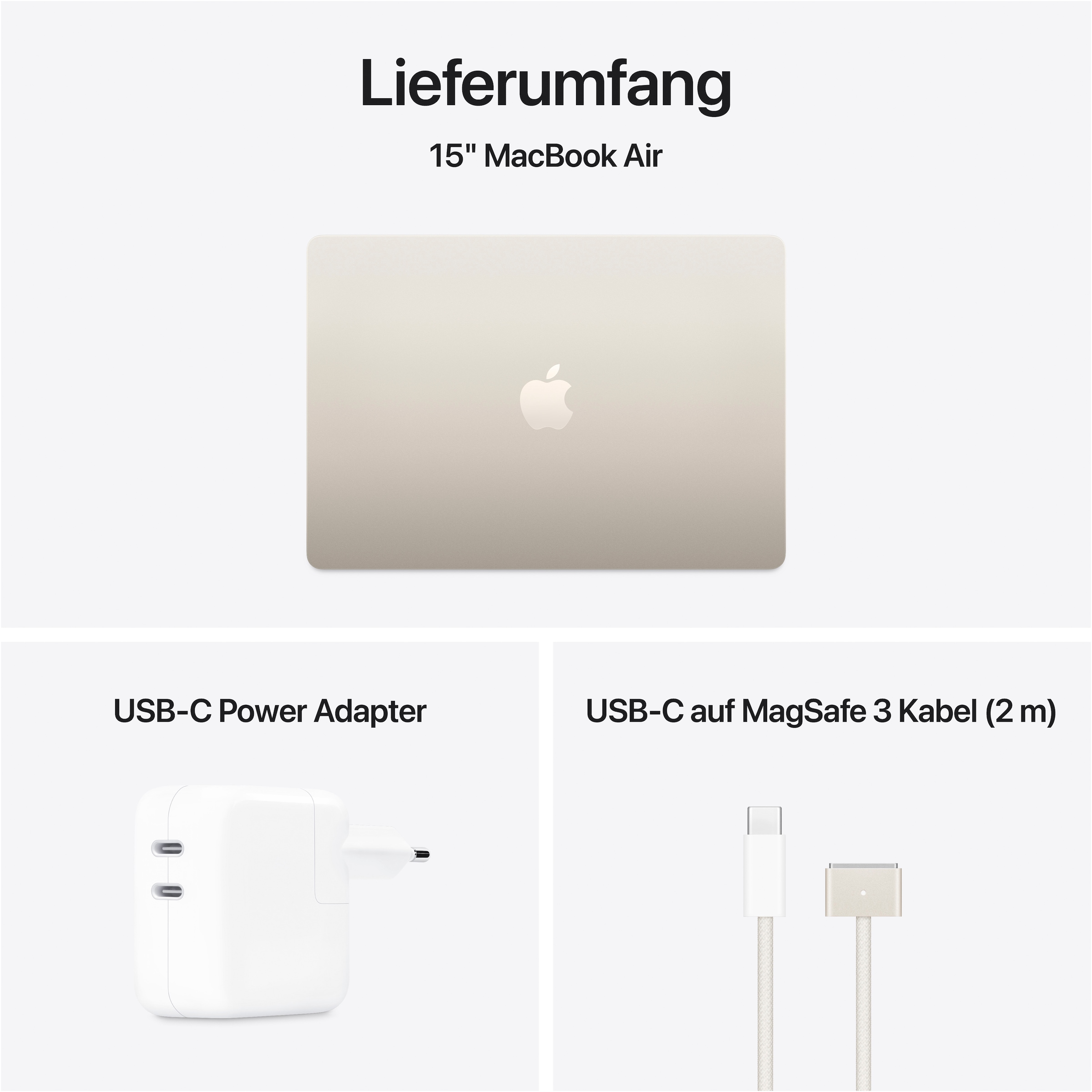 Apple Notebook »MacBook Air 15" (2025)«, 38,86 cm, / 15,3 Zoll, Apple, M4, 10-Core CPU, 256 GB SSD