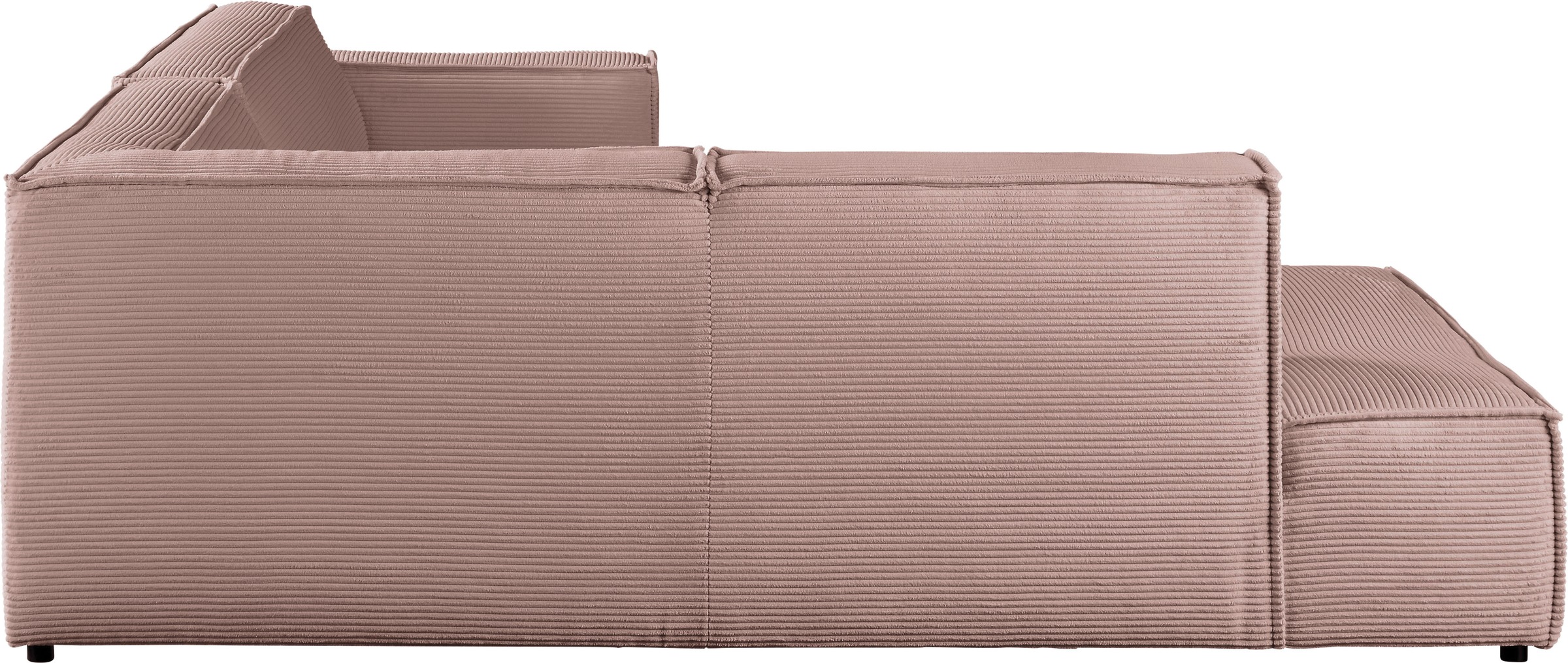 3C Candy Ecksofa »Matteo in elegant, kubischer Formensprache, bequem, L-Form«, mit auffälliger Kedernaht, Cord-Bezug, Lounge-Charakter, OTTOs Choice