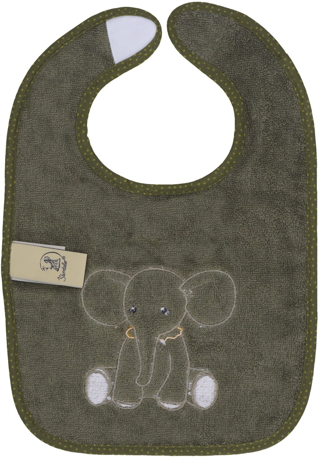 Sterntaler® Lätzchen »Klettlätzchen, Elefant Eddy«, GOTS made with organic materials, zertifiziert durch BCS 35119