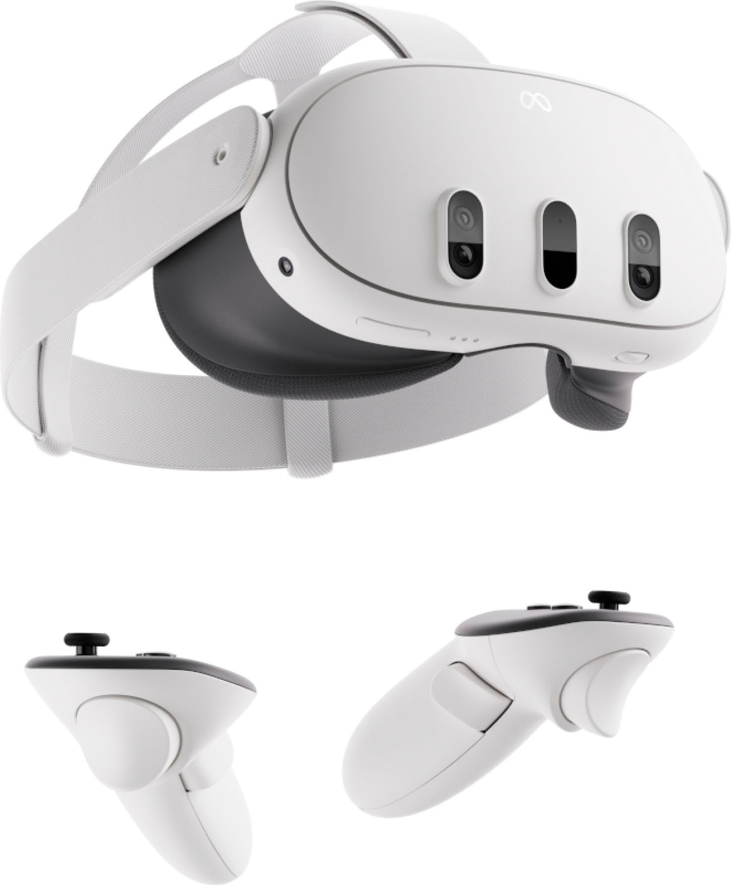 META Virtual-Reality-Brille »Quest 3« weiß 512 GB Die mit TruTouch-Haptik ausgestatteten Touch Plus Controller liegen noch besser in der Hand und...