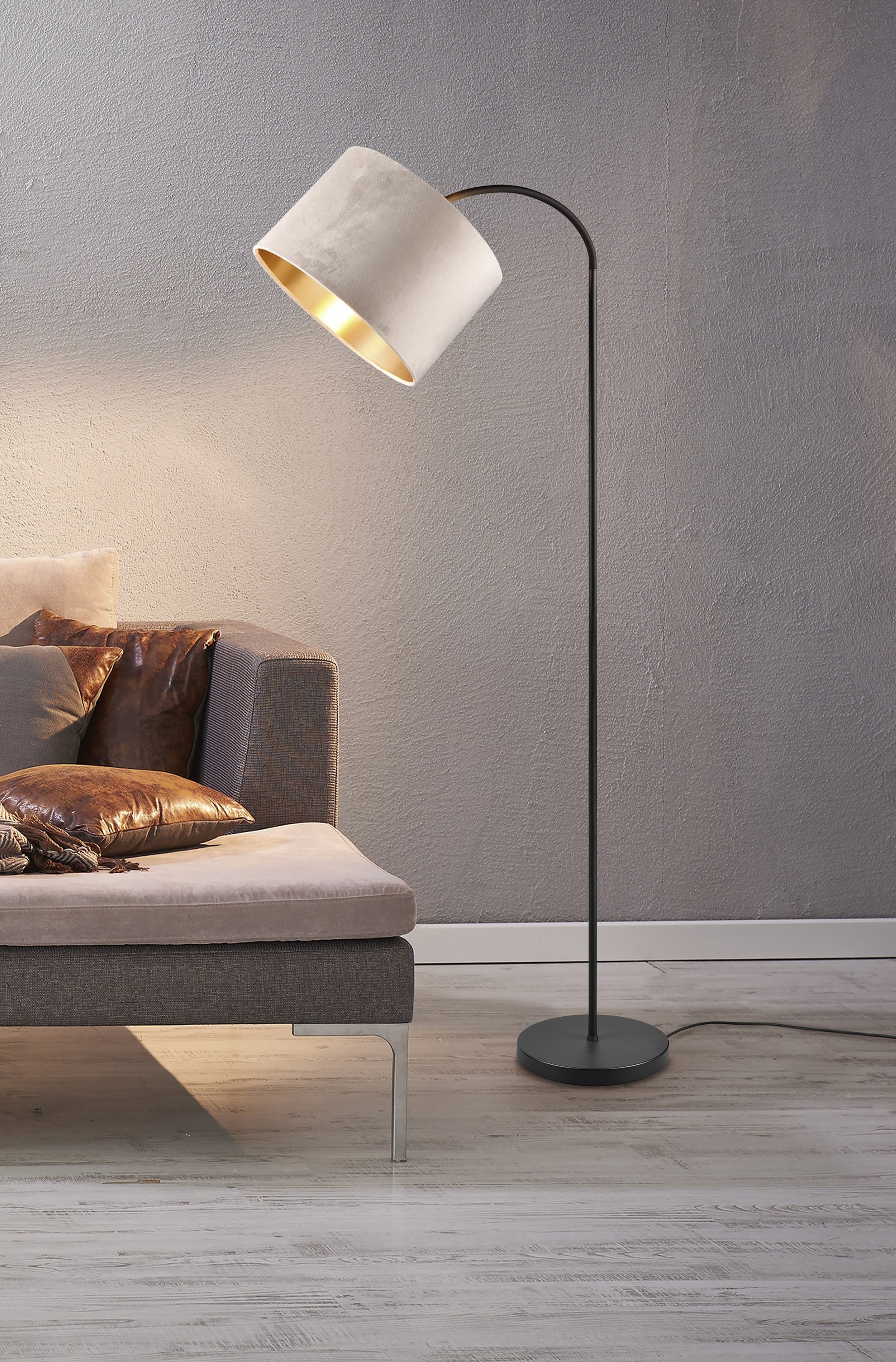 my home Stehlampe »JOSIE, Stehleuchte 156cm, mit Fußschalter exkl 1x E27 Le günstig online kaufen