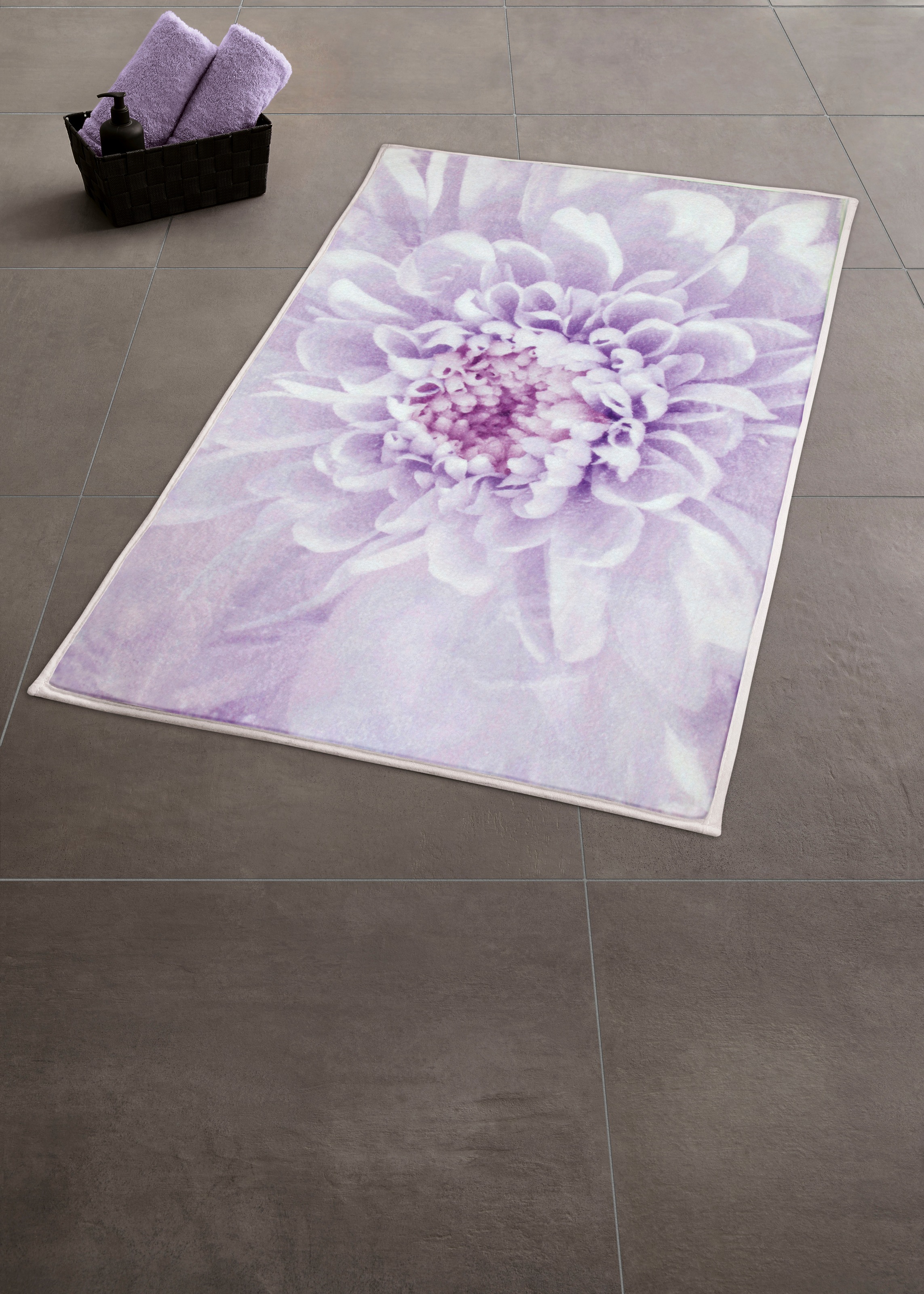 Kleine Wolke Badematte "Dahlia" Höhe 5 mm rutschhemmend beschichtet fußbode günstig online kaufen