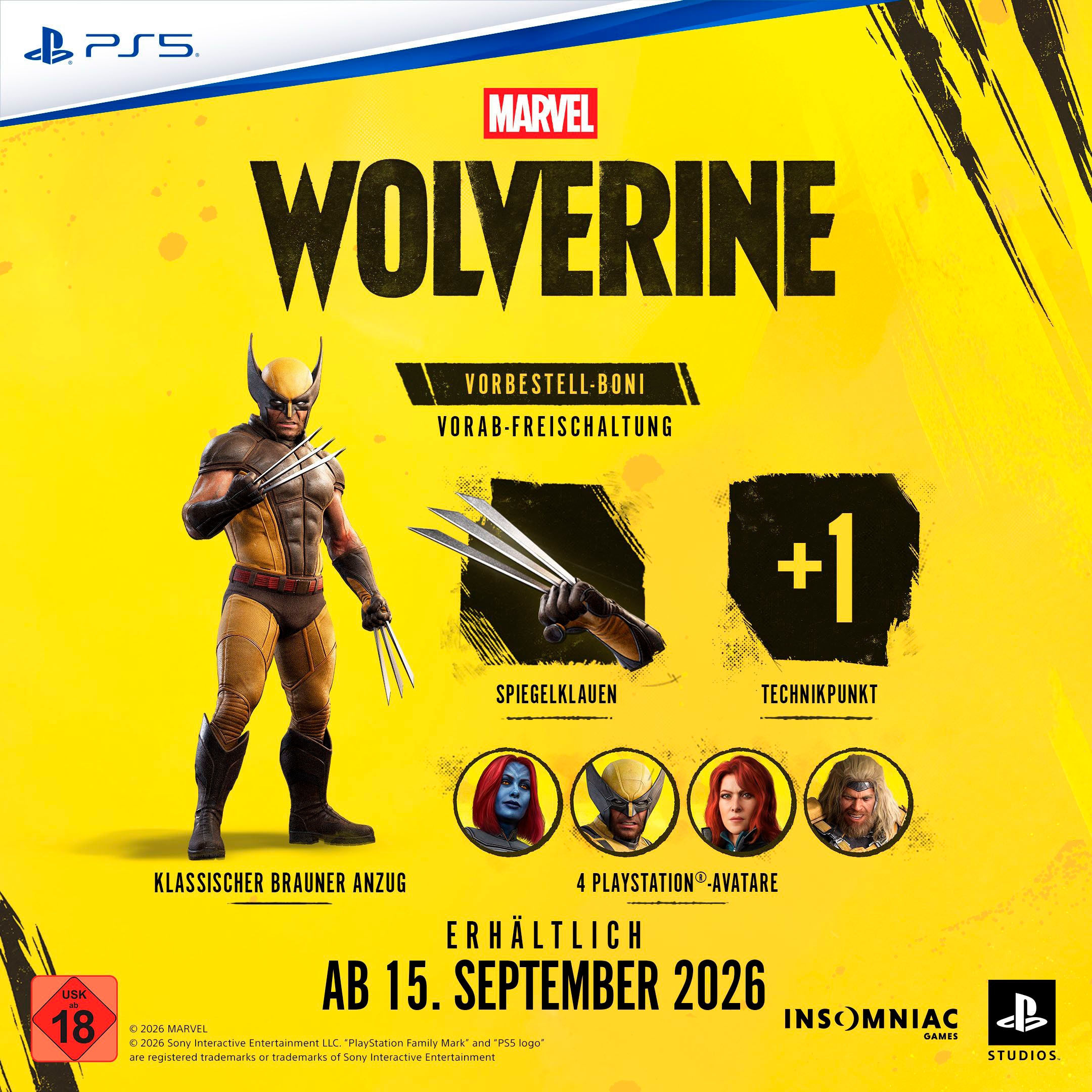 PlayStation 5 PlayStation 5-Controller »Marvel's Wolverine inkl. Limited Edition PlayStation 5-Controller«