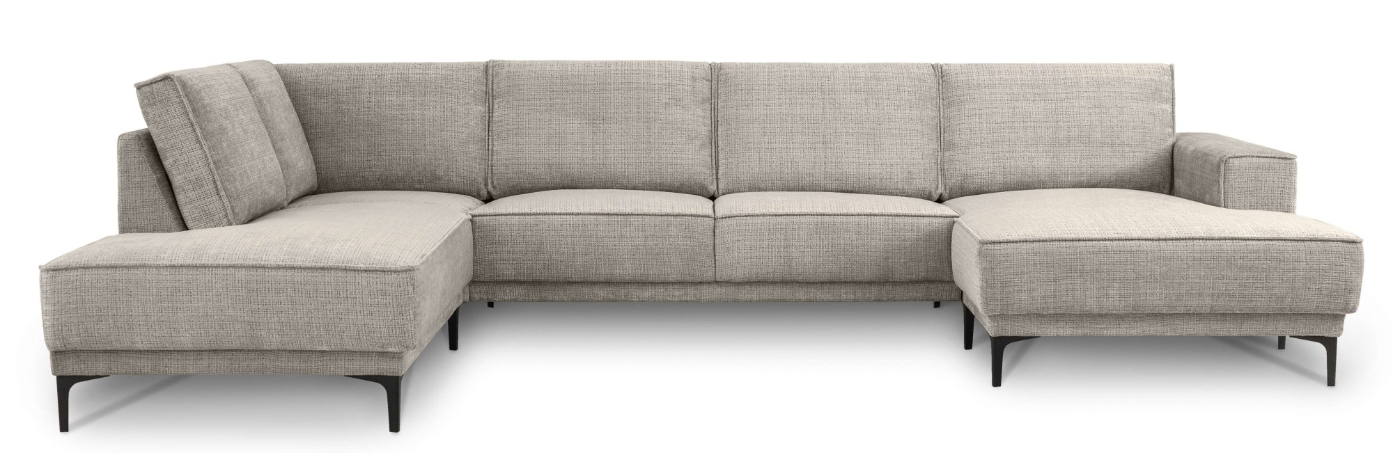 Places of Style Wohnlandschaft »XXL Sofa Oland, Struktur, Flachgewebe, Luxu günstig online kaufen