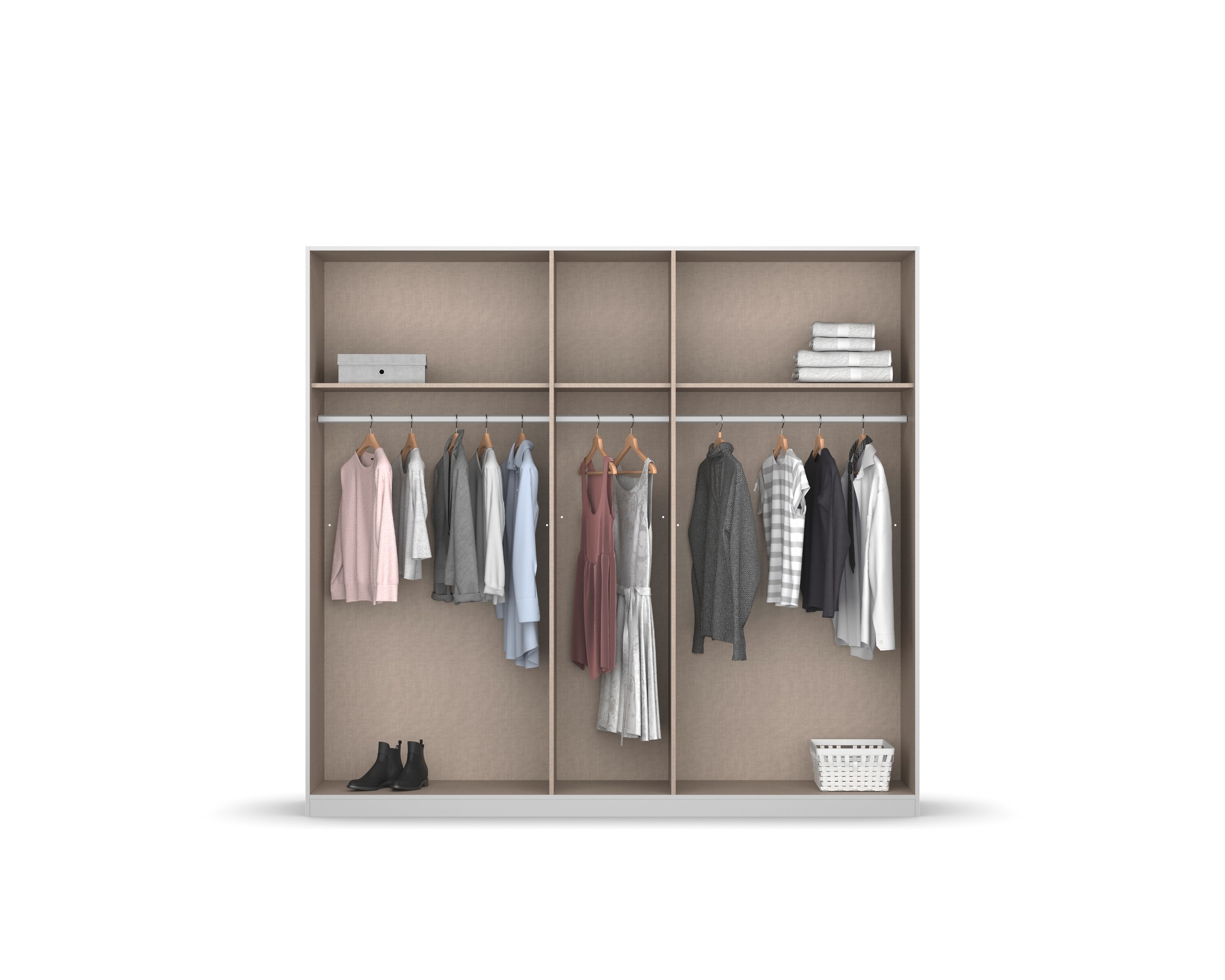 rauch Drehtürenschrank »Kleiderschrank Schrank Garderobe Schlafzimmerschrank ACERO«, Mitteltüren mit Spiegel in moderner Loft-Optik MADE IN GERMANY
