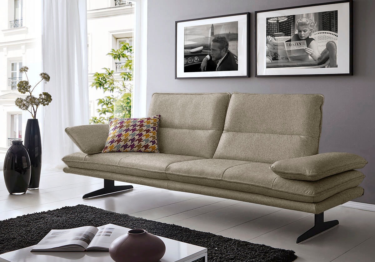 W.SCHILLIG 2,5-Sitzer »broadway, Designsofa mit tollem Sitzkomfort« Sitztiefenverstellung, Kopfteil- & Seitenteilverstellung, Breite 216cm