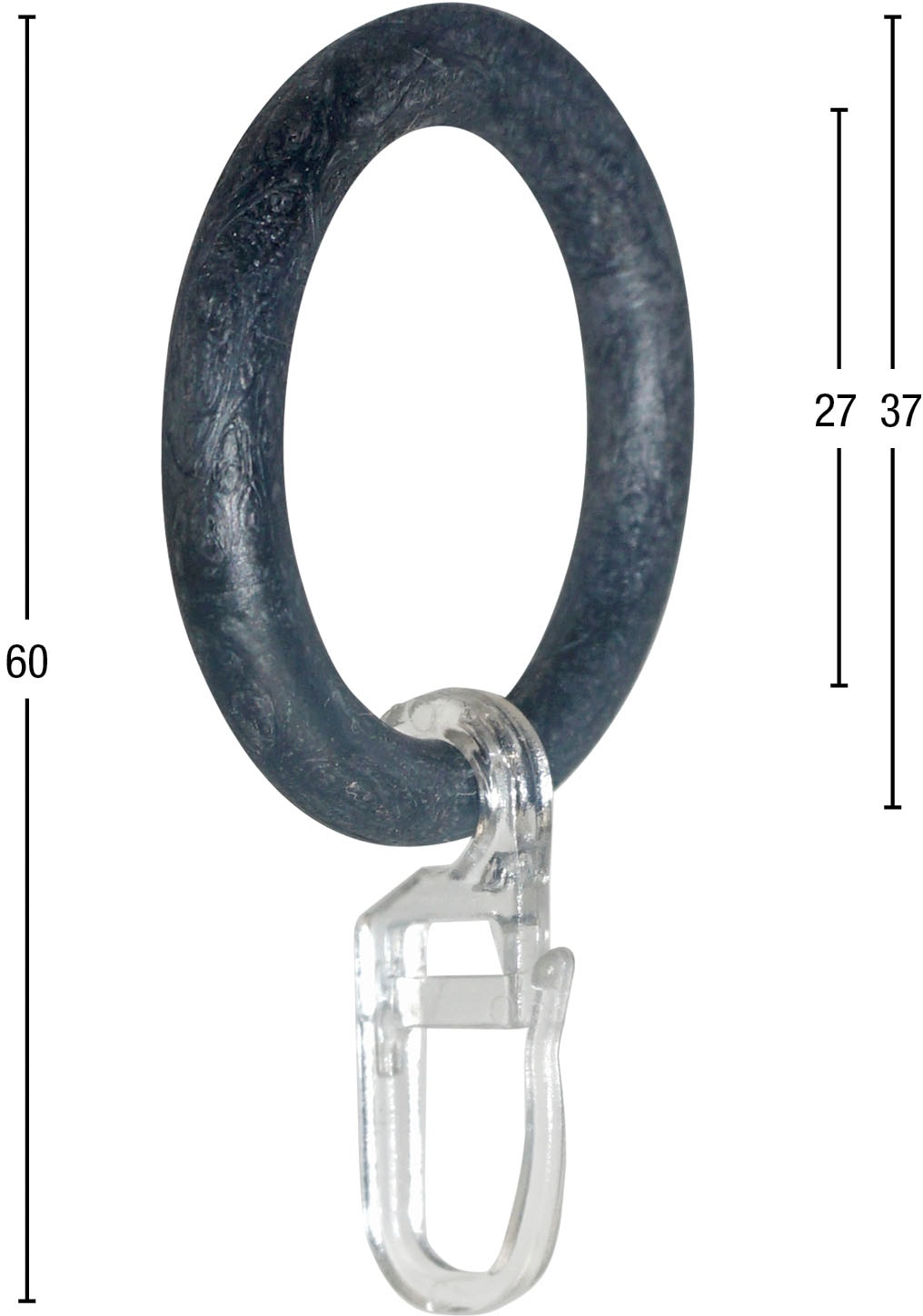 bestellen Haken«, bequem »Ring schnell GARESA 16 und Durchmesser Montage bis einfache mit mm, Gardinenring (20 St.), für