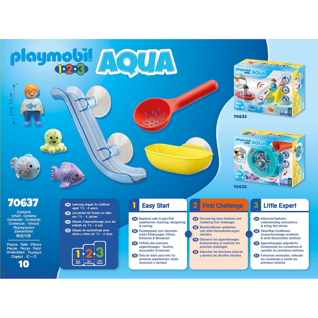 Playmobil® Konstruktions-Spielset »Fangspaß mit Meerestierchen (70637), Playmobil 123 - Aqua«, (10 St.), Made in Europe