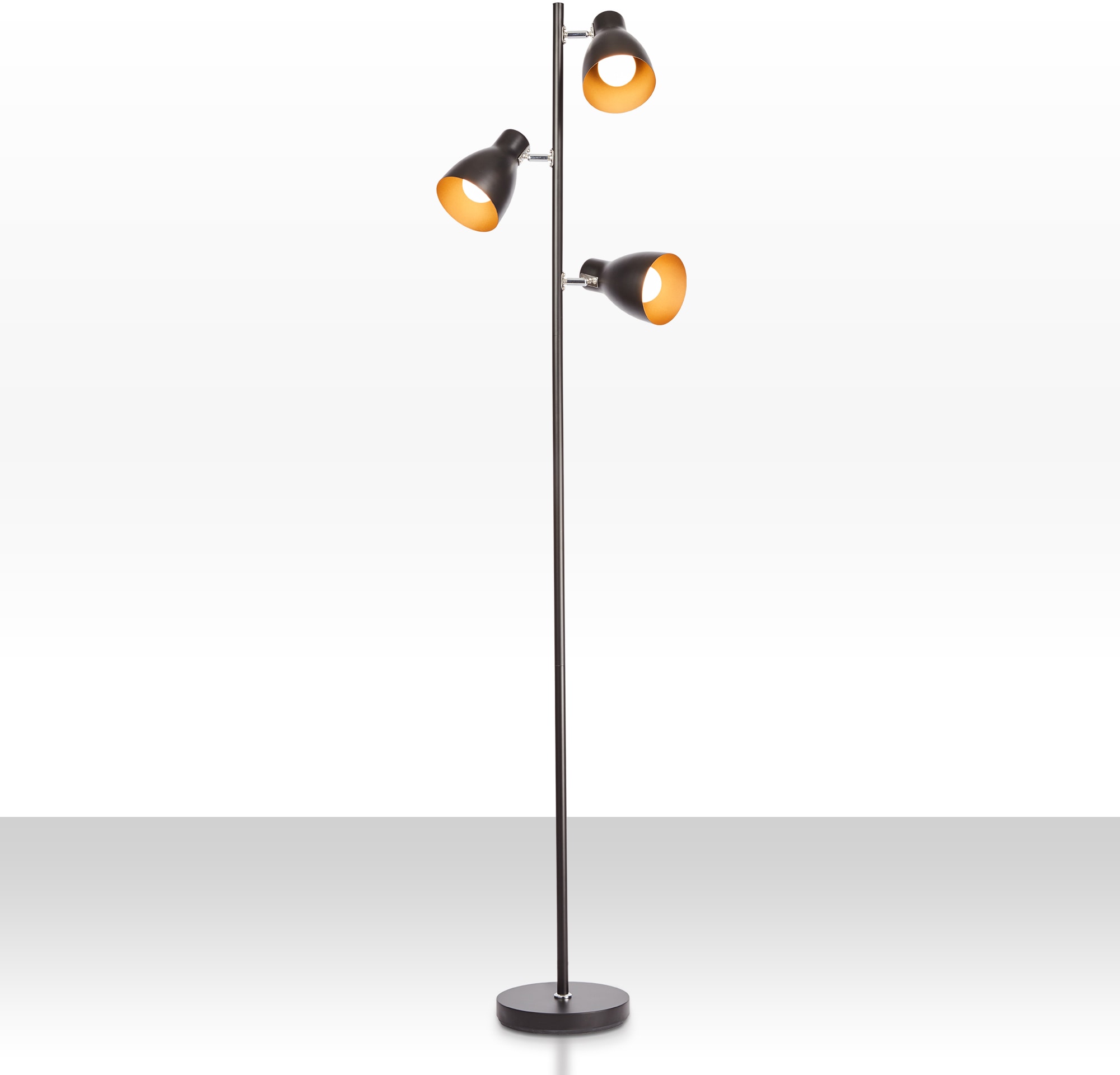 B.K.Licht Stehlampe, 3 flammig, Leuchtmittel E27   ohne Leuchtmittel, LED S günstig online kaufen