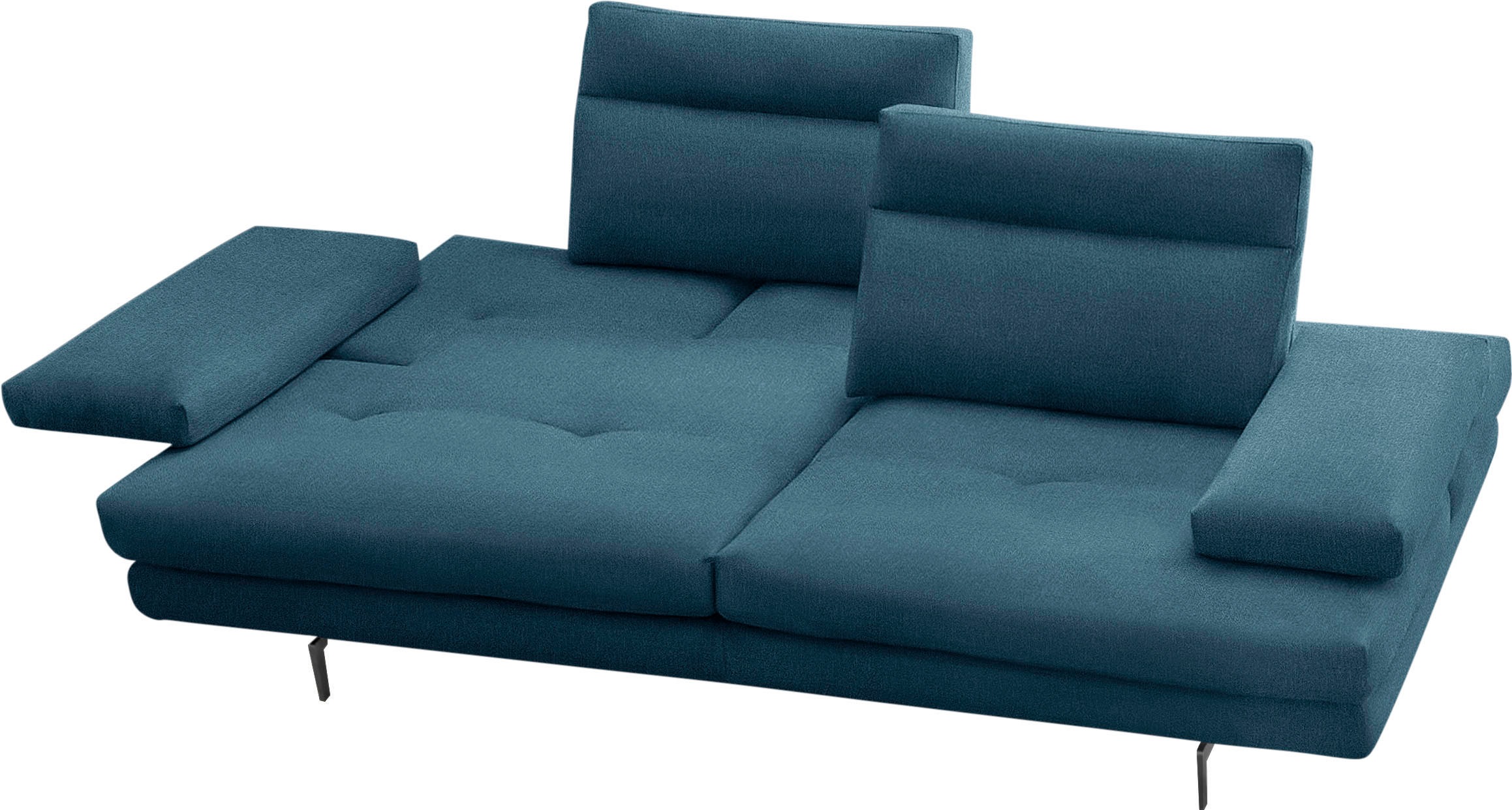 CALIA ITALIA 3,5-Sitzer »Toby Wing, italienisches Designsofa, super bequem, Megasofa«, inkl. Sitztiefenverstellung und Armteilfunktion, Füße in Schwarz matt