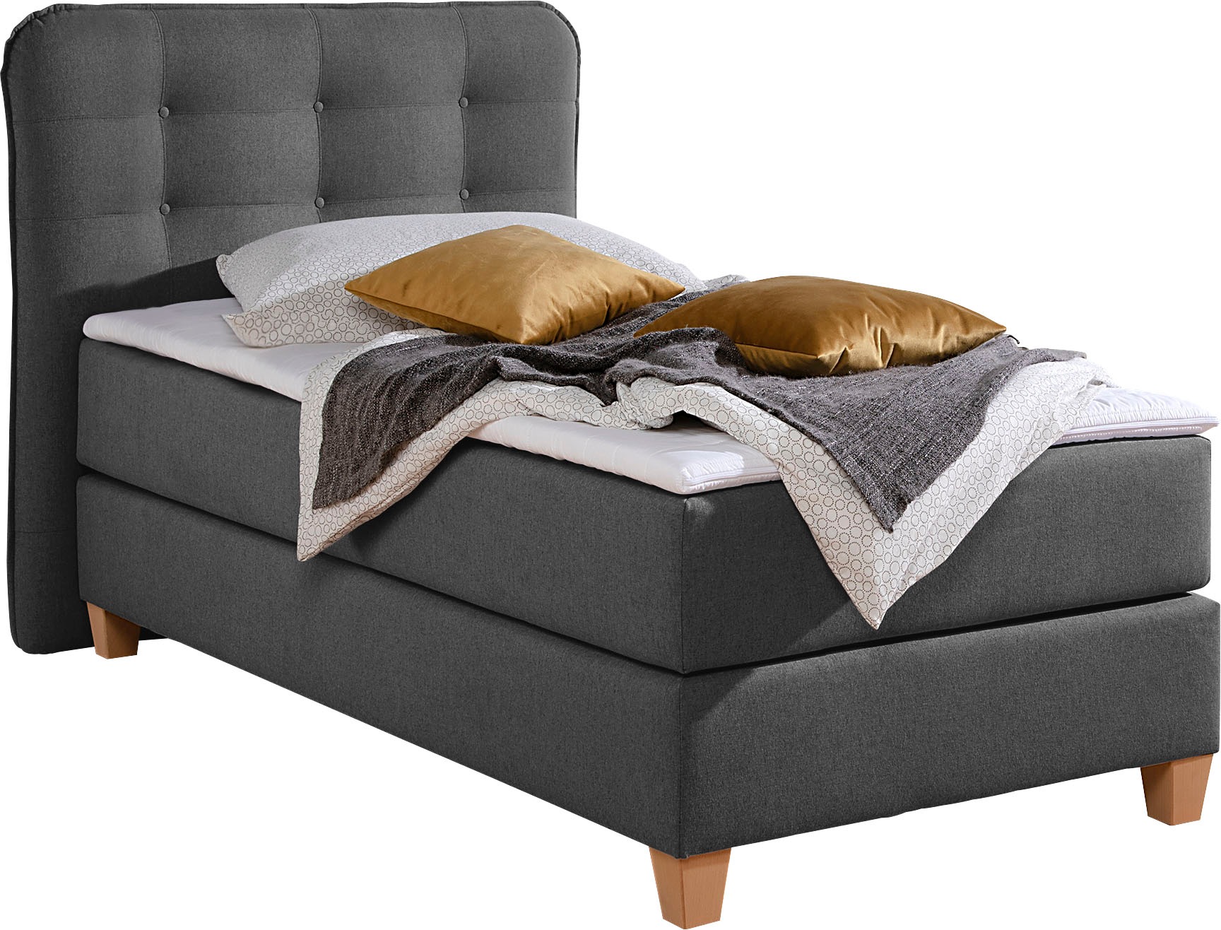 Home affaire Boxspringbett, inklusive Komfortschaum-Topper günstig online kaufen