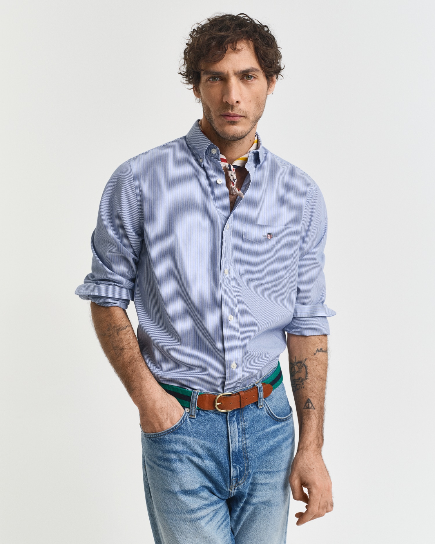 Gant »REG POPLIN BANKER SHIRT« Banker Stripe Popeline, leichte Baumwolle