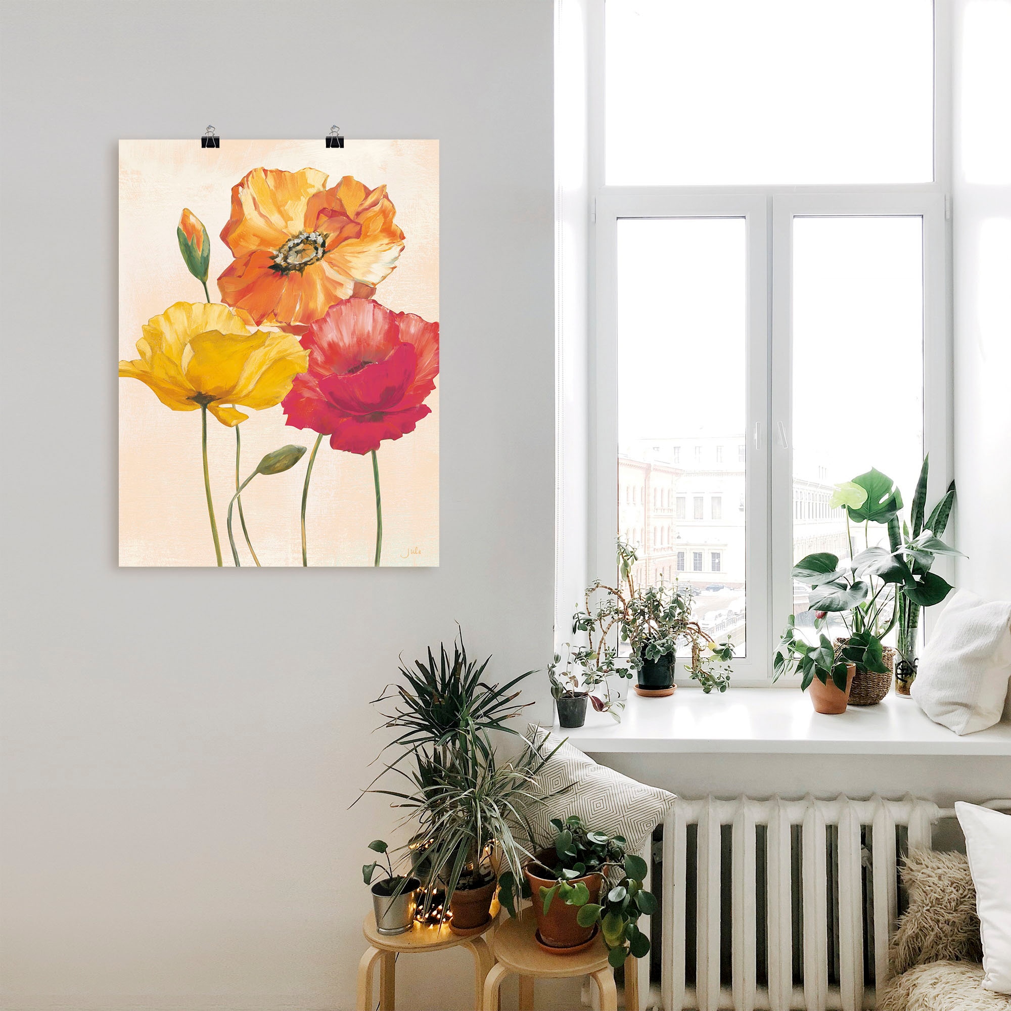 Artland Wandbild »Bunte Mohnblumen I«, Blumenbilder, (1 St.), als Alubild, Outdoorbild, Leinwandbild, Poster, Wandaufkleber