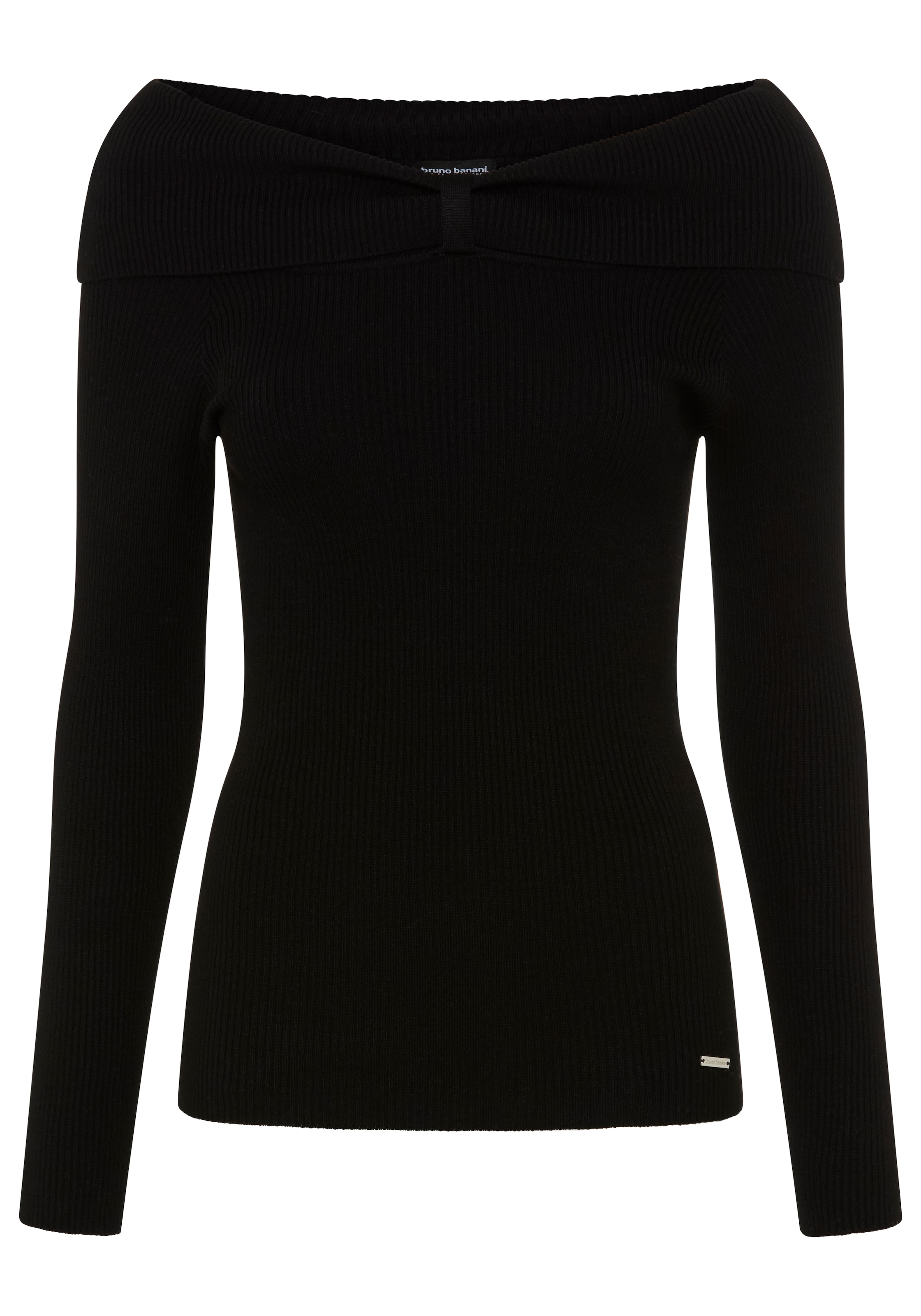 Bruno Banani Carmenpullover aus weichem Rippstrick, figurbetonte Passform