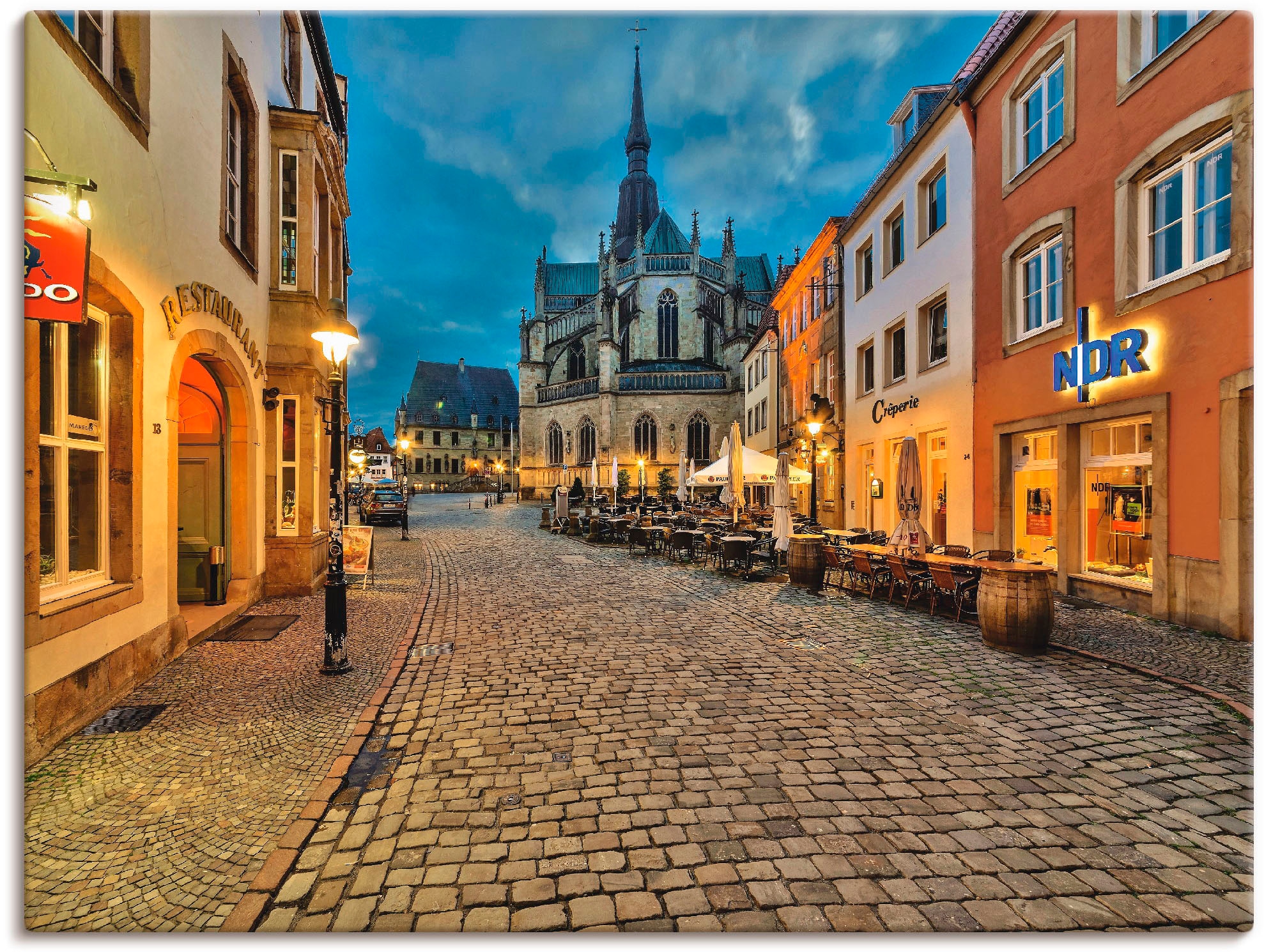 Artland Wandbild "Osnabrück, Blick auf die Marienkirche", Deutschland, (1 S günstig online kaufen