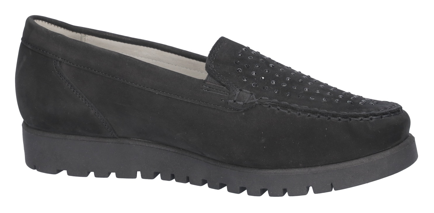 Waldläufer Mokassin »Hegli«  Slipper, Loafer, Bequemschuh mit Glitzersteine, Komfortweite H