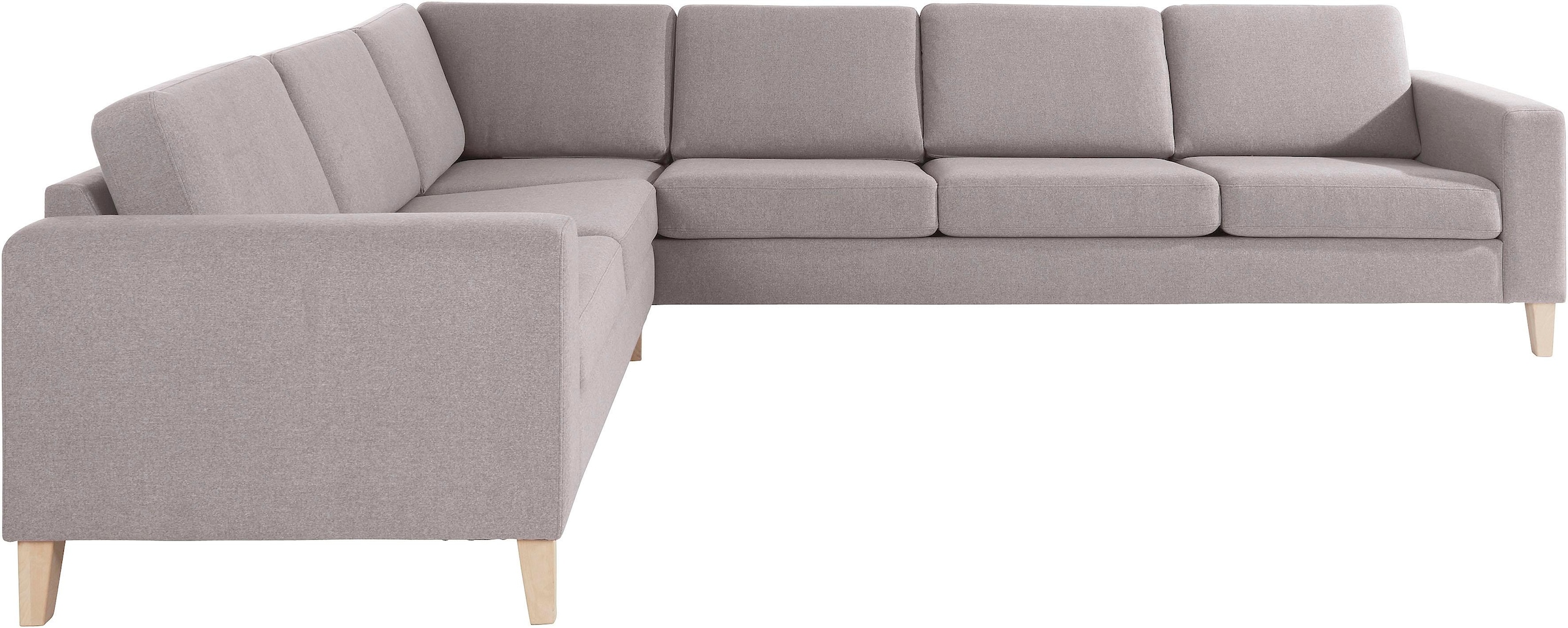 ATLANTIC home collection Ecksofa "Terra L-Form", mit Wellenunterfederung, l günstig online kaufen