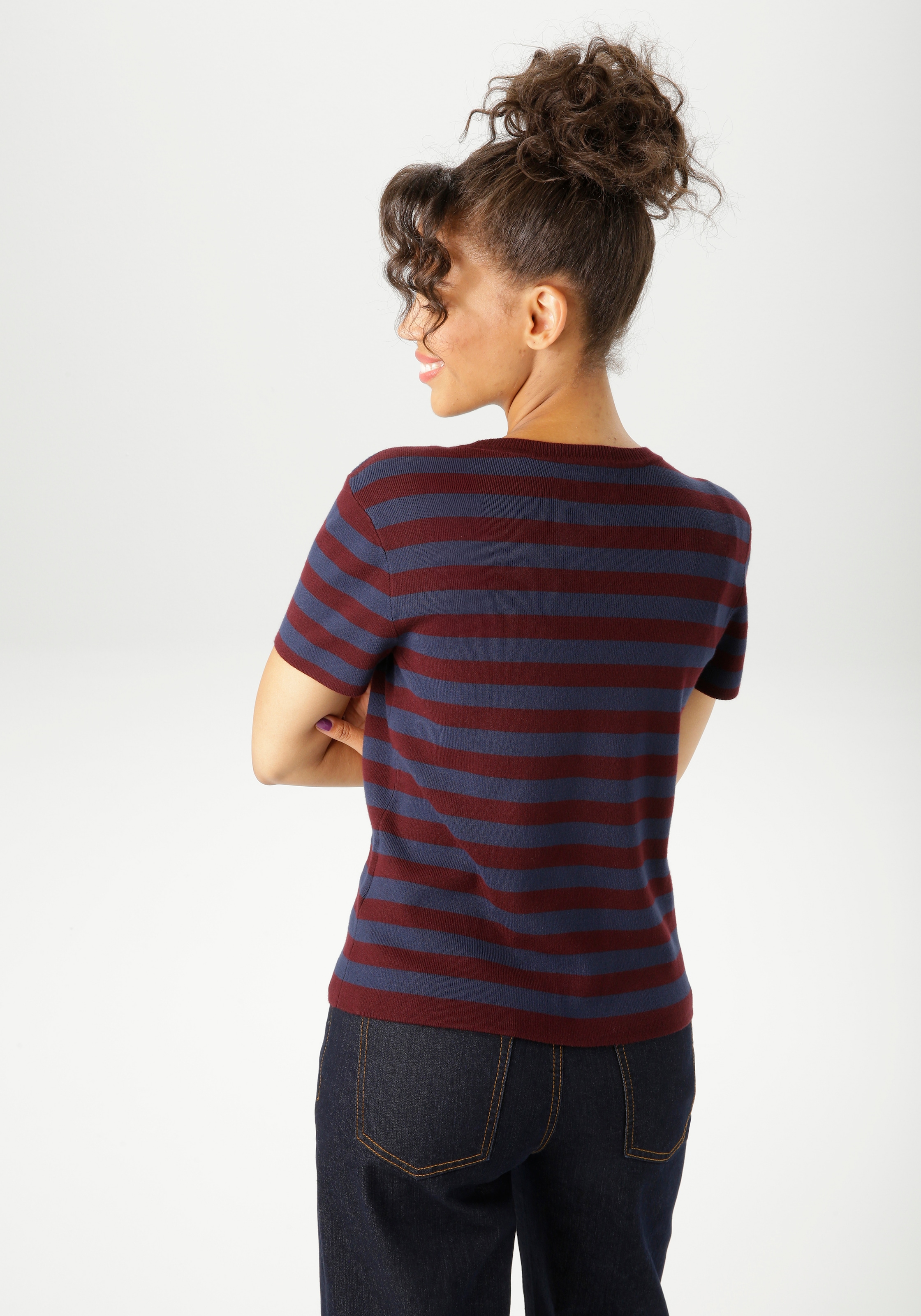 Aniston CASUAL Strickpullover, im Streifen-Dessin - NEUE KOLLEKTION